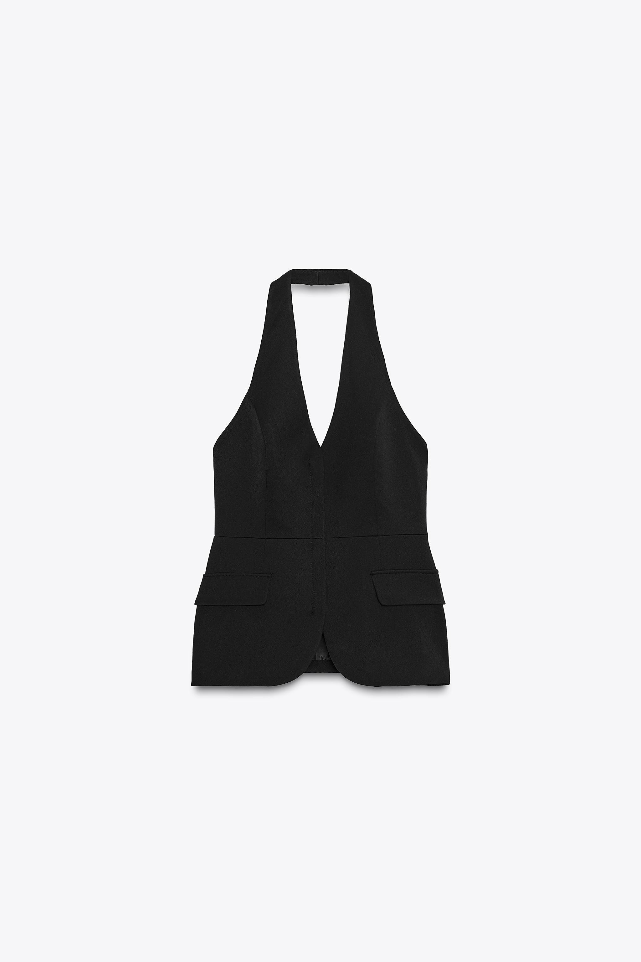 HALTER VEST WITH FLAPS