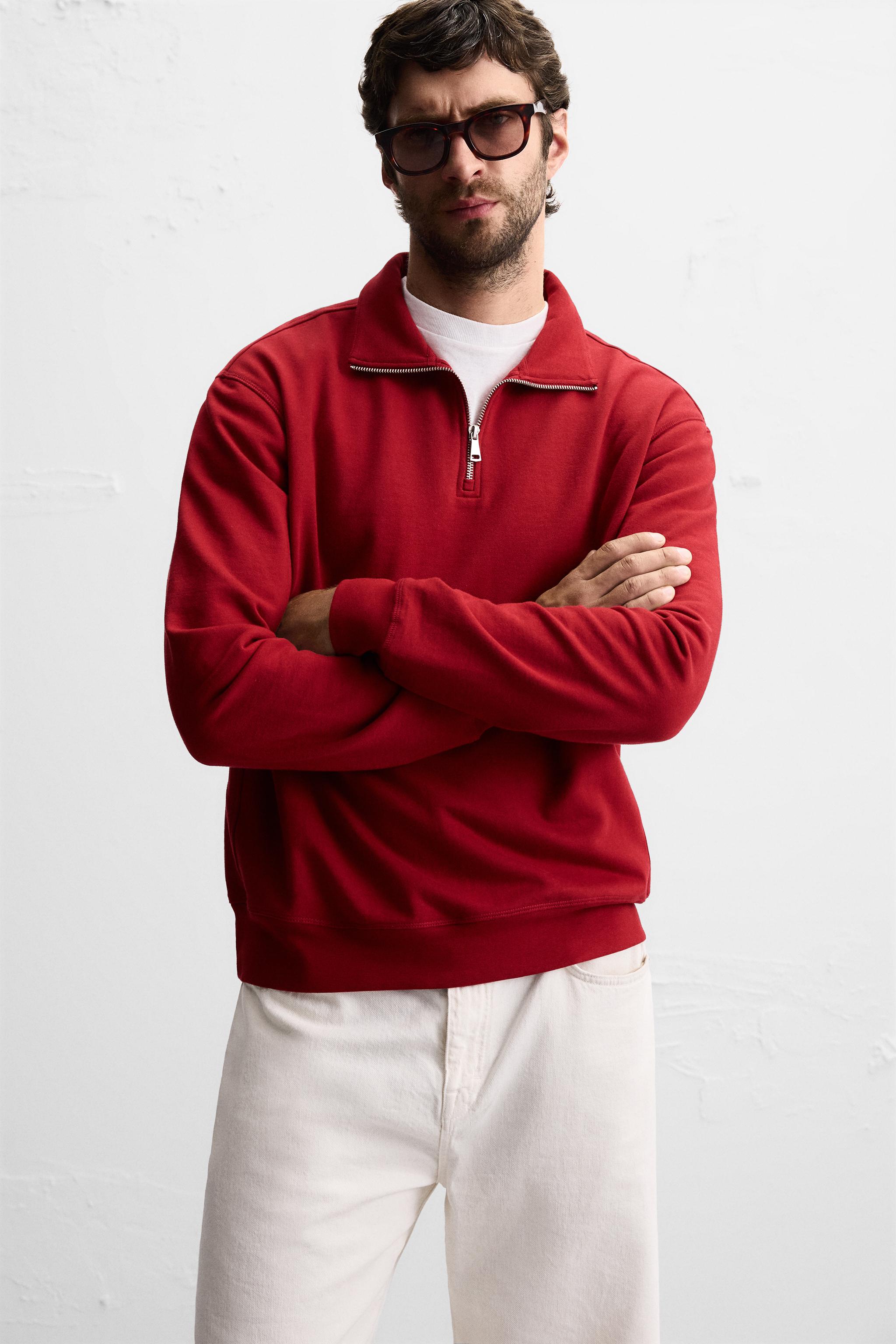 BASIC QUARTER-ZIP SWEATSHIRT