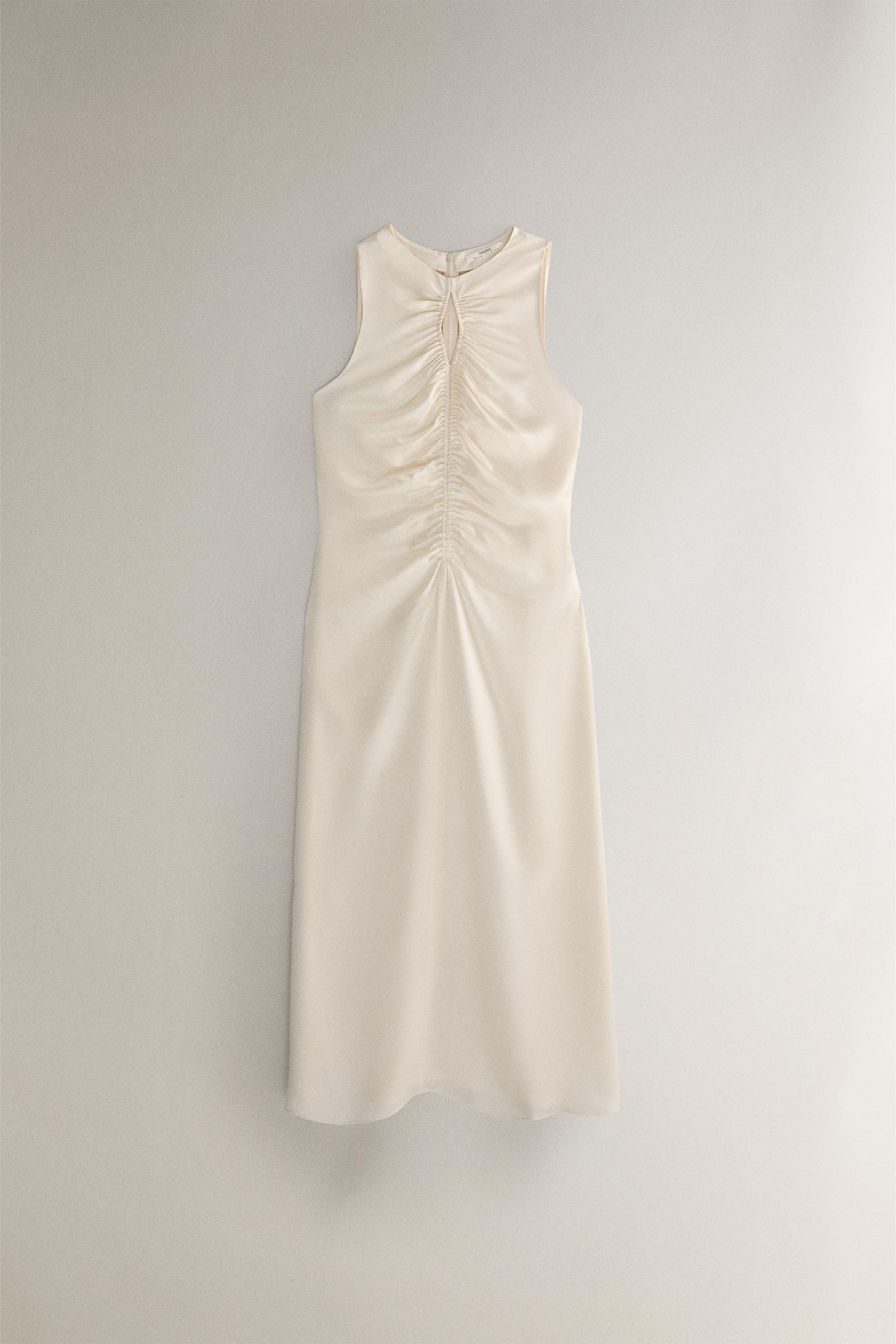 GATHERED SILK NIGHTGOWN