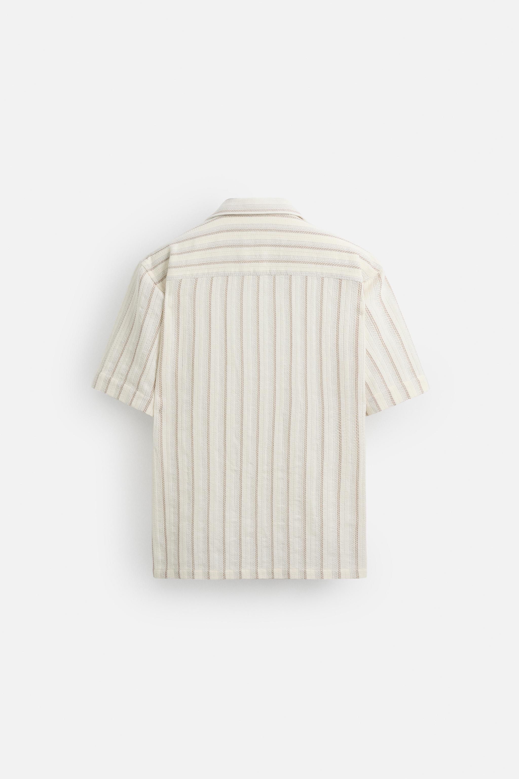TEXTURED STRIPE SHIRT