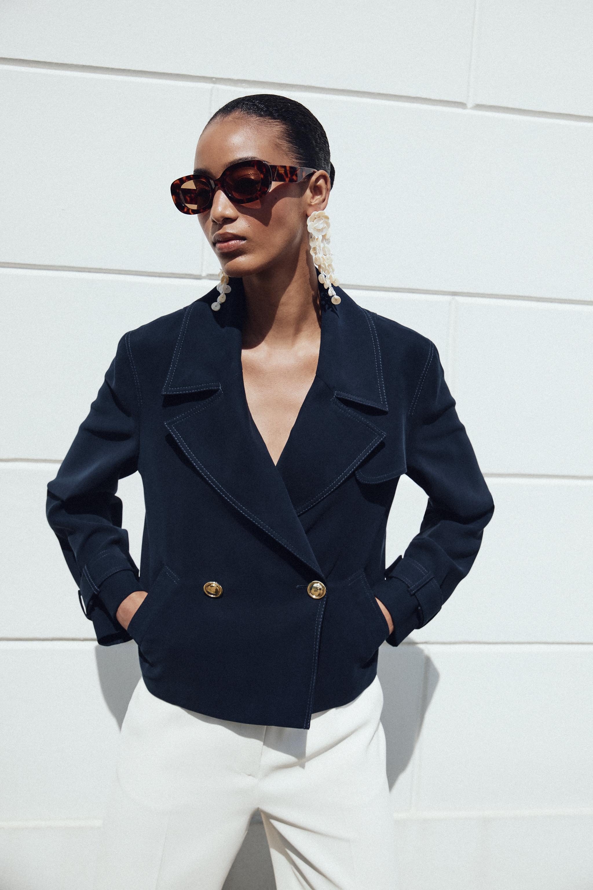 CROPPED DOUBLE-BREASTED JACKET