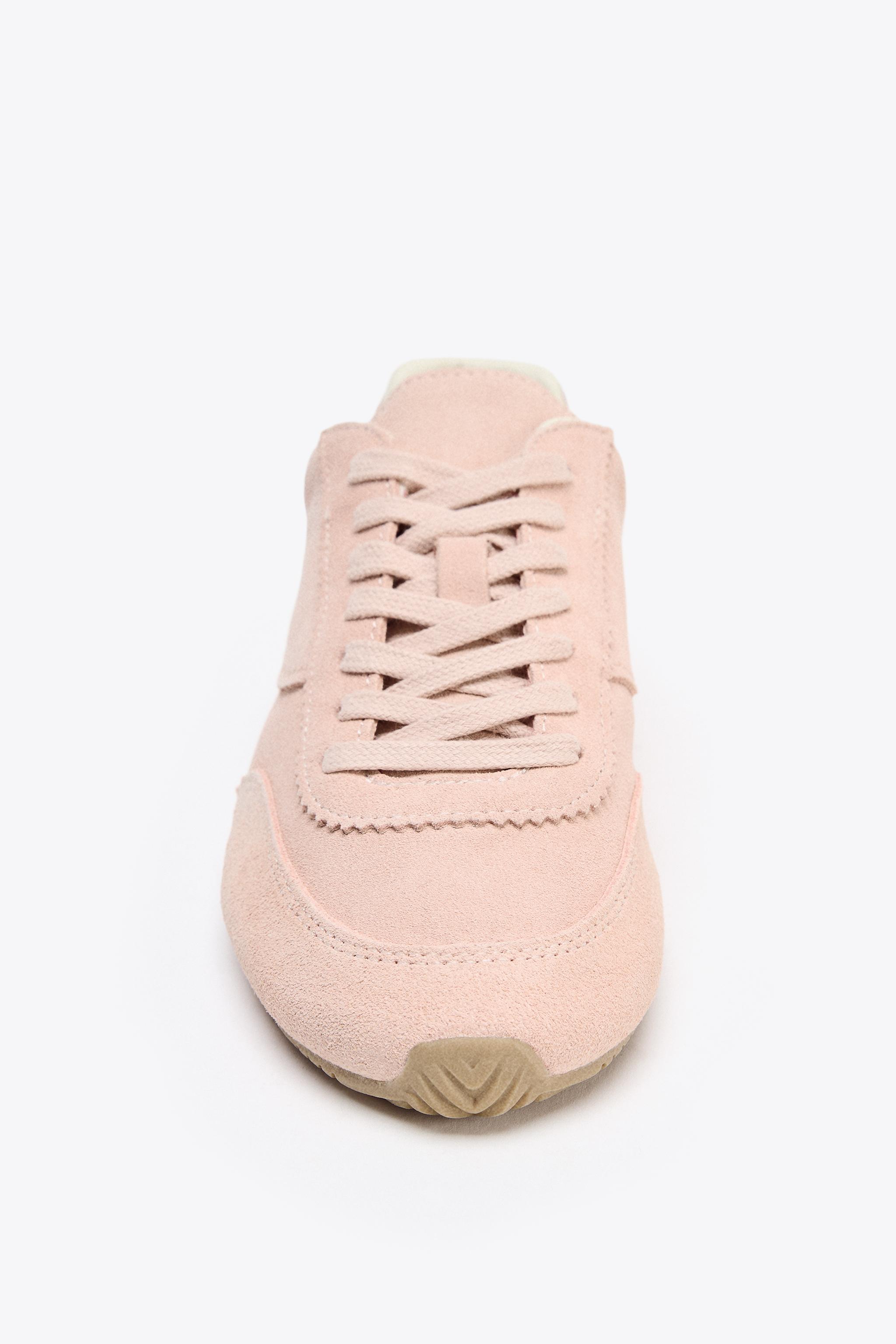 CONTRAST LEATHER SNEAKERS