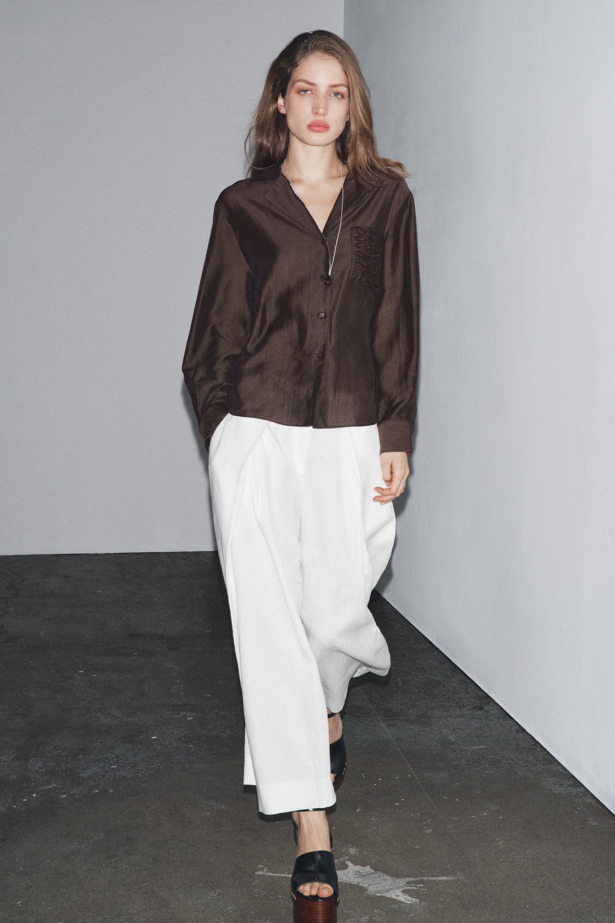 ZW COLLECTION EMBROIDERED POCKET SHIRT