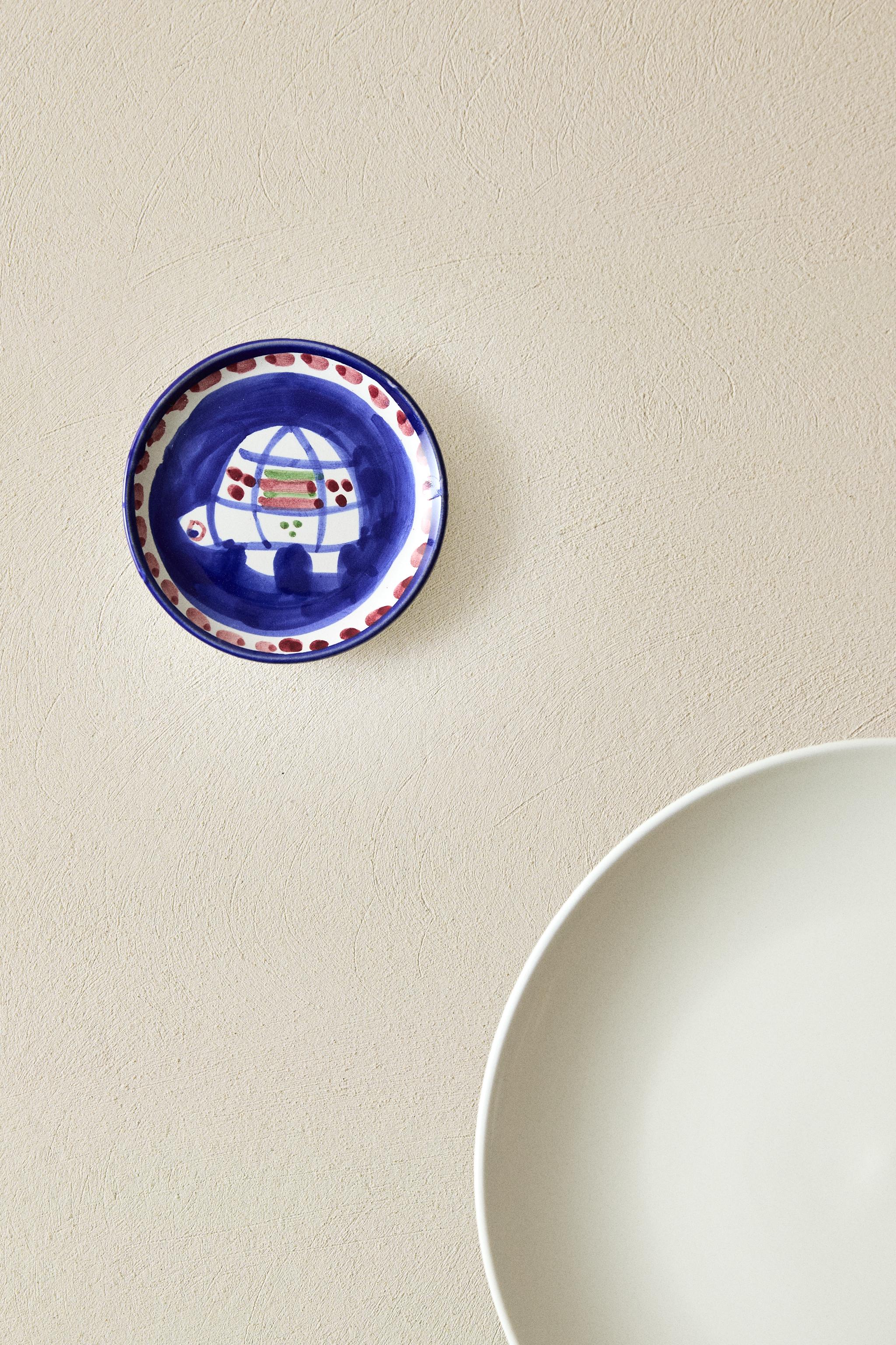 PAINTED CERAMIC SIDE PLATE