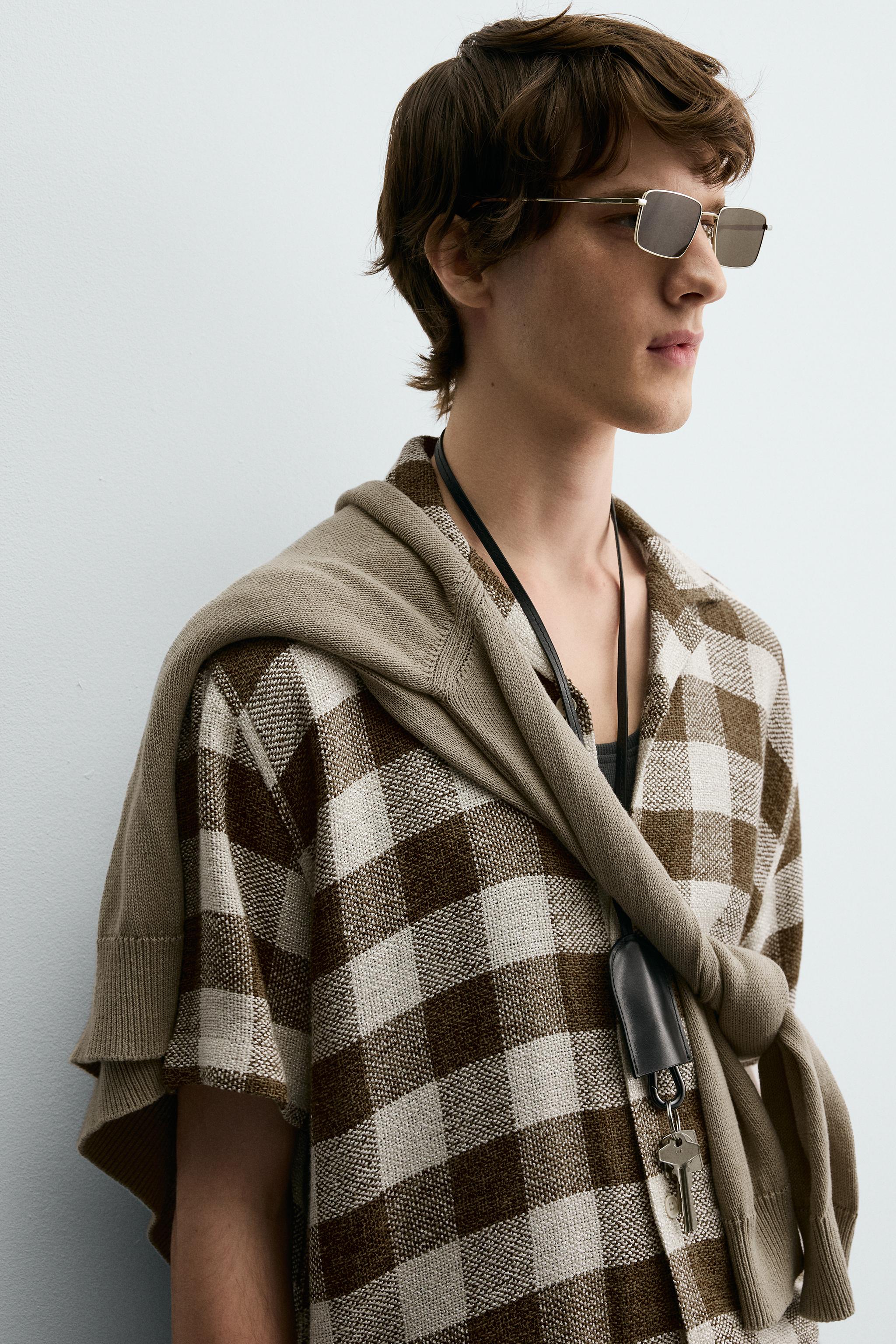 TEXTURED PLAID SHIRT