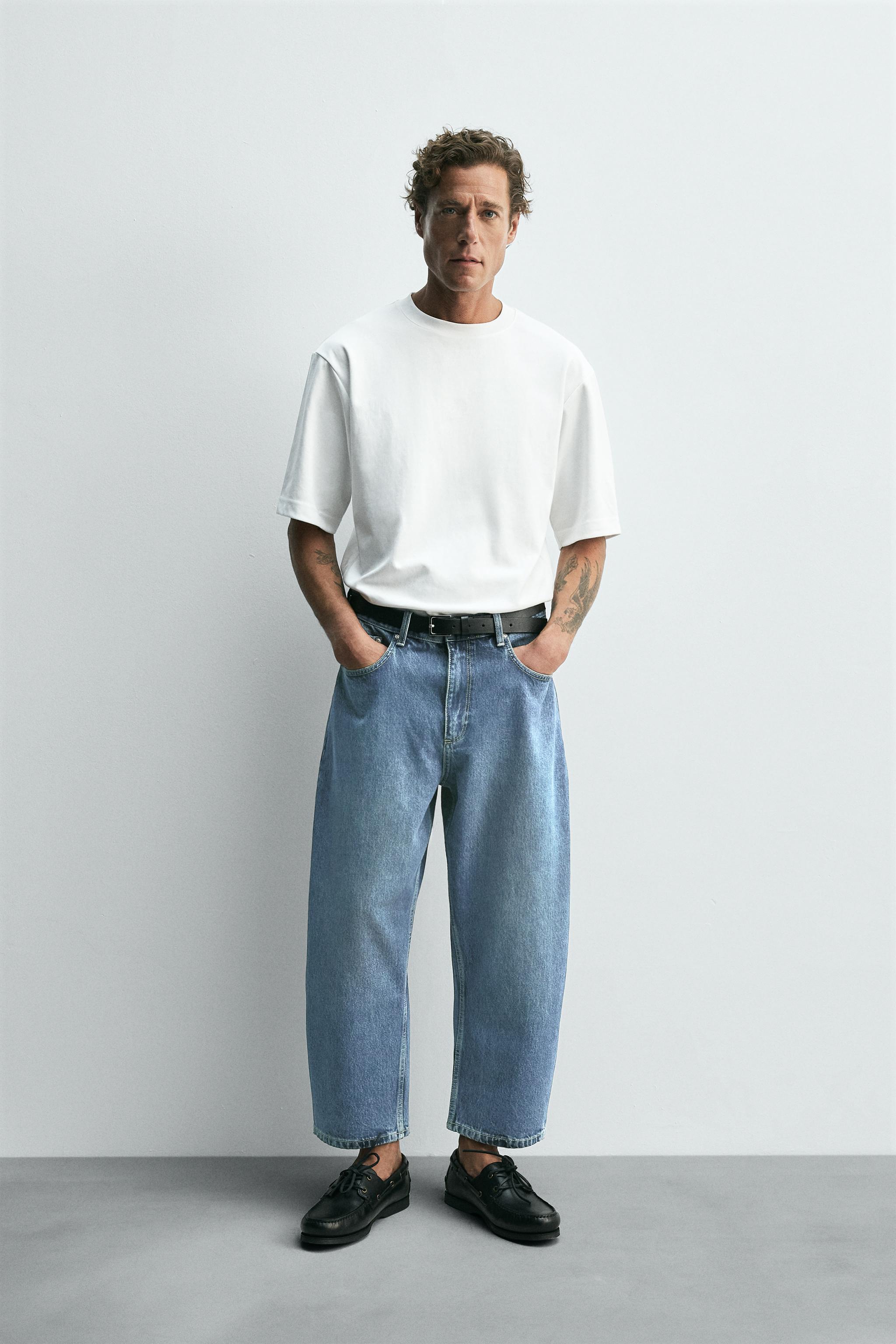 TAPERED WIDE FIT JEANS