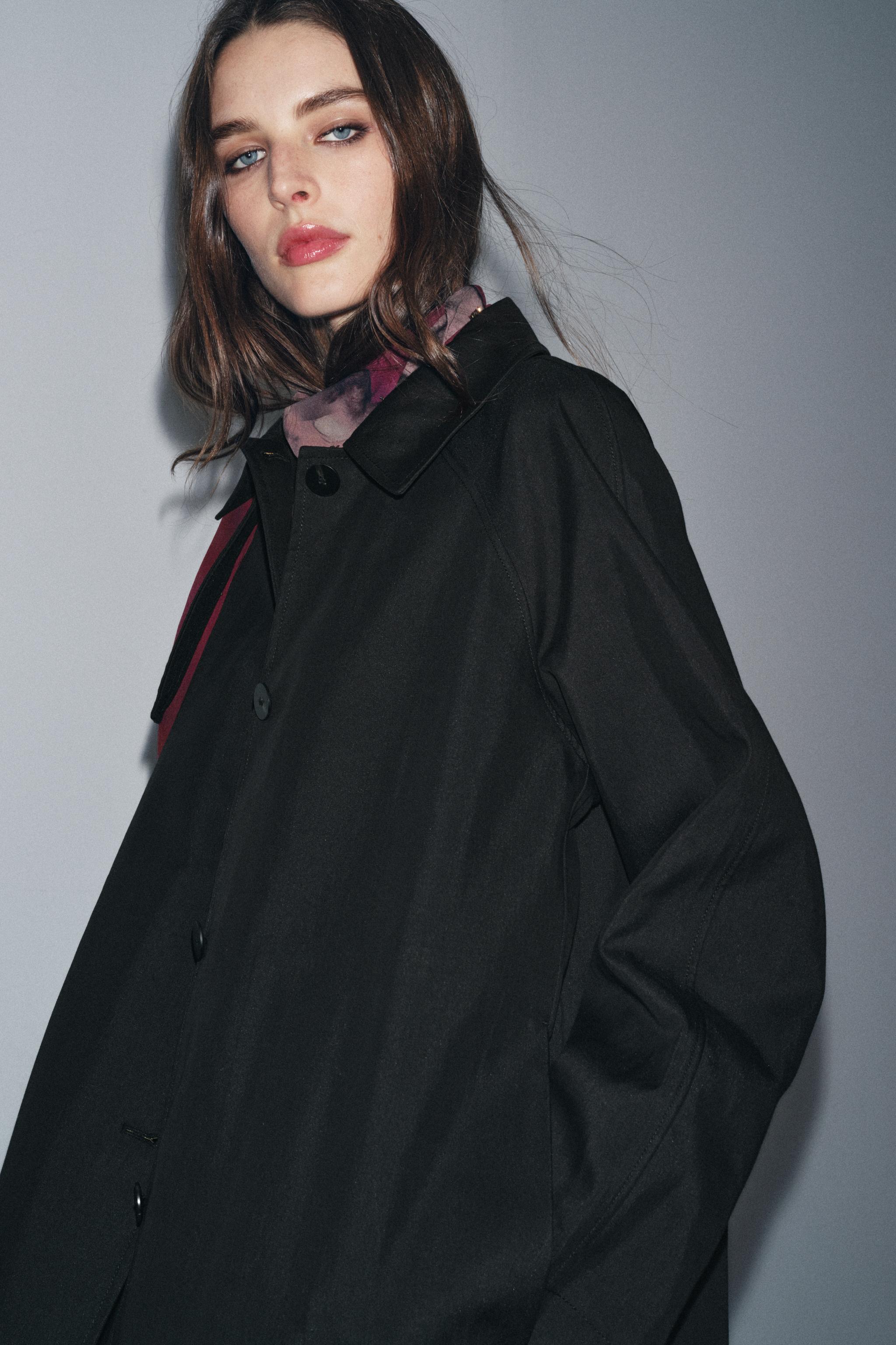 ZW COLLECTION BUTTON LONG TRENCH COAT