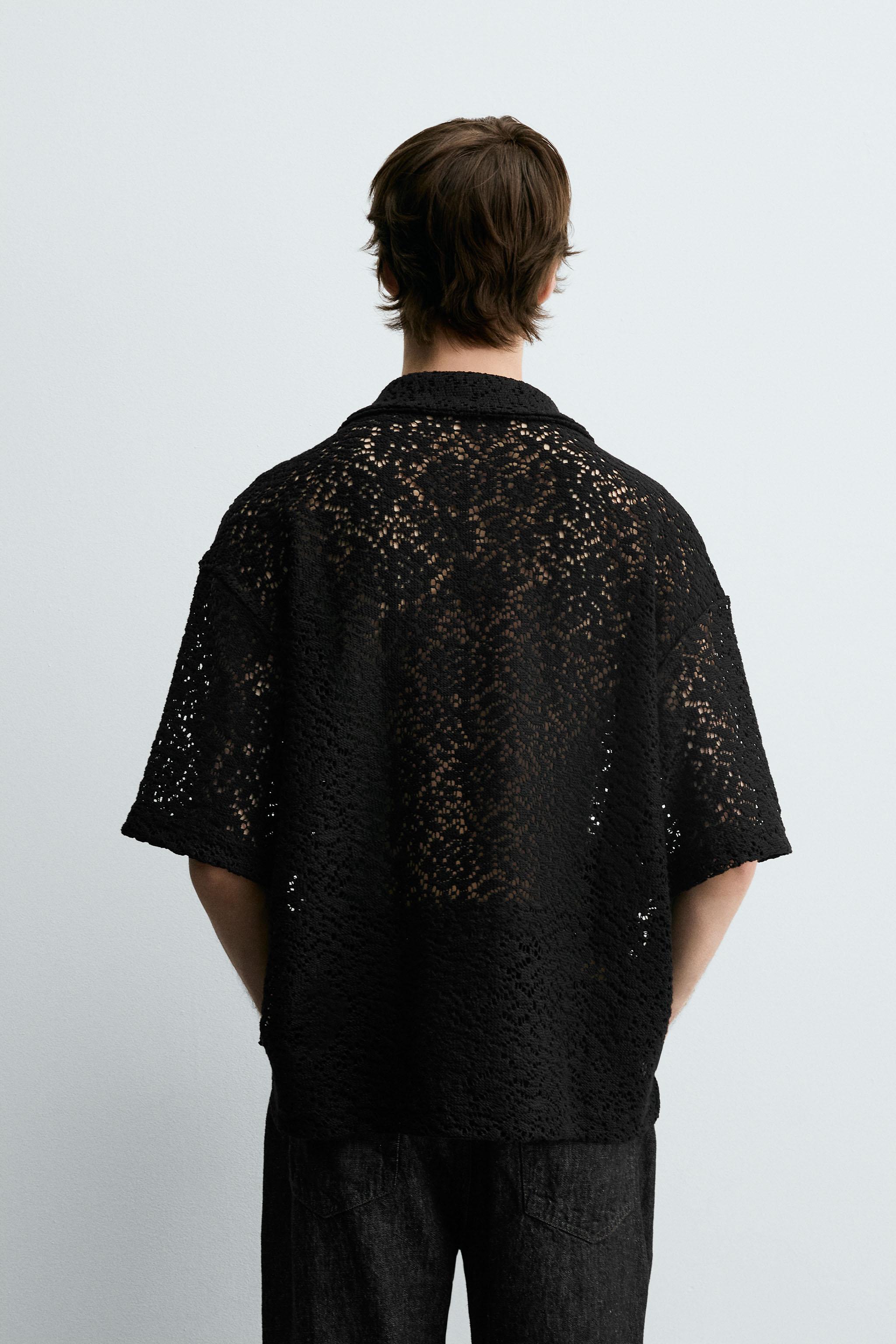 TEXTURED CROCHET SHIRT