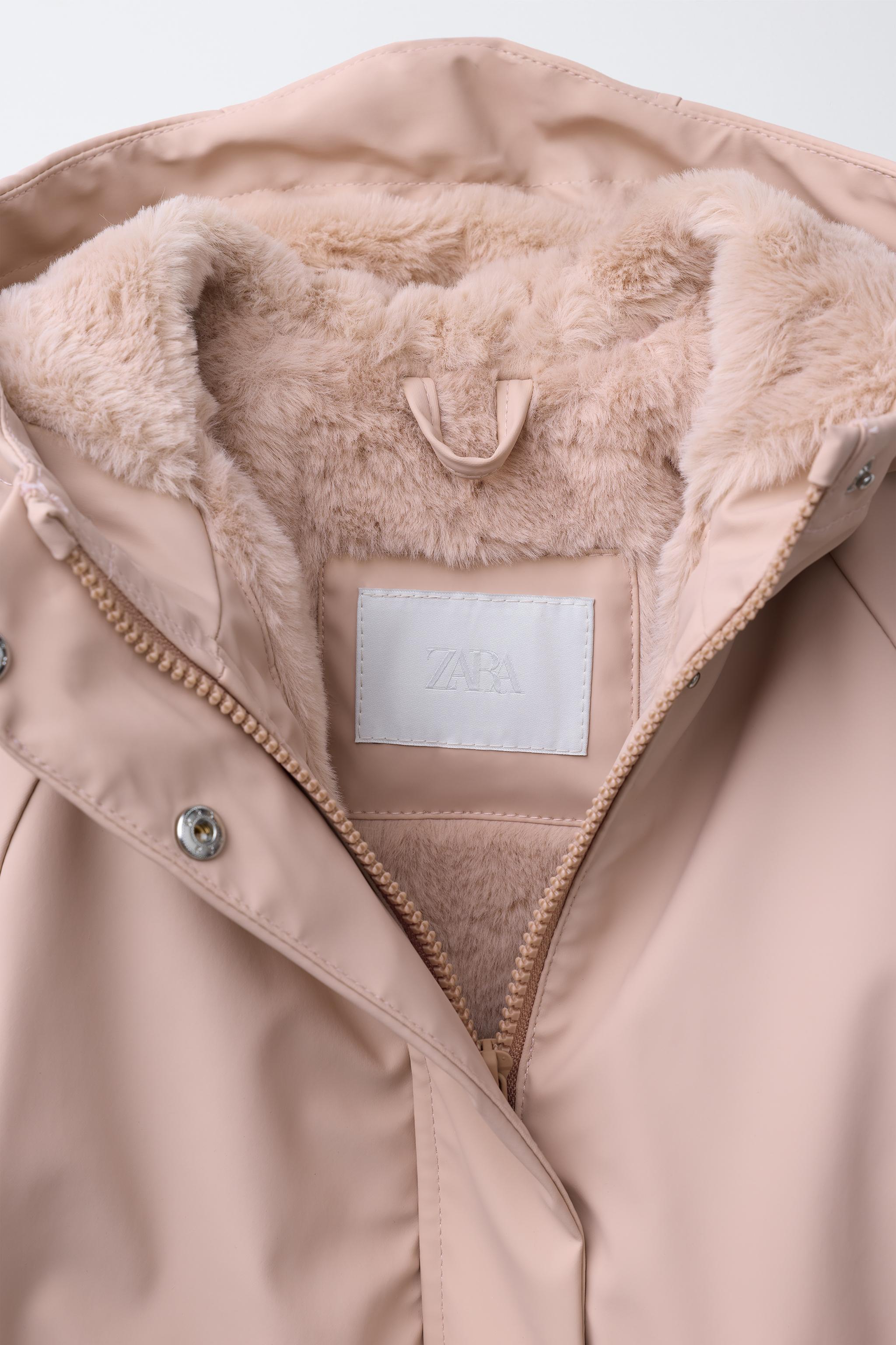 WATER REPELLENT COATED FUR EFFECT JACKET