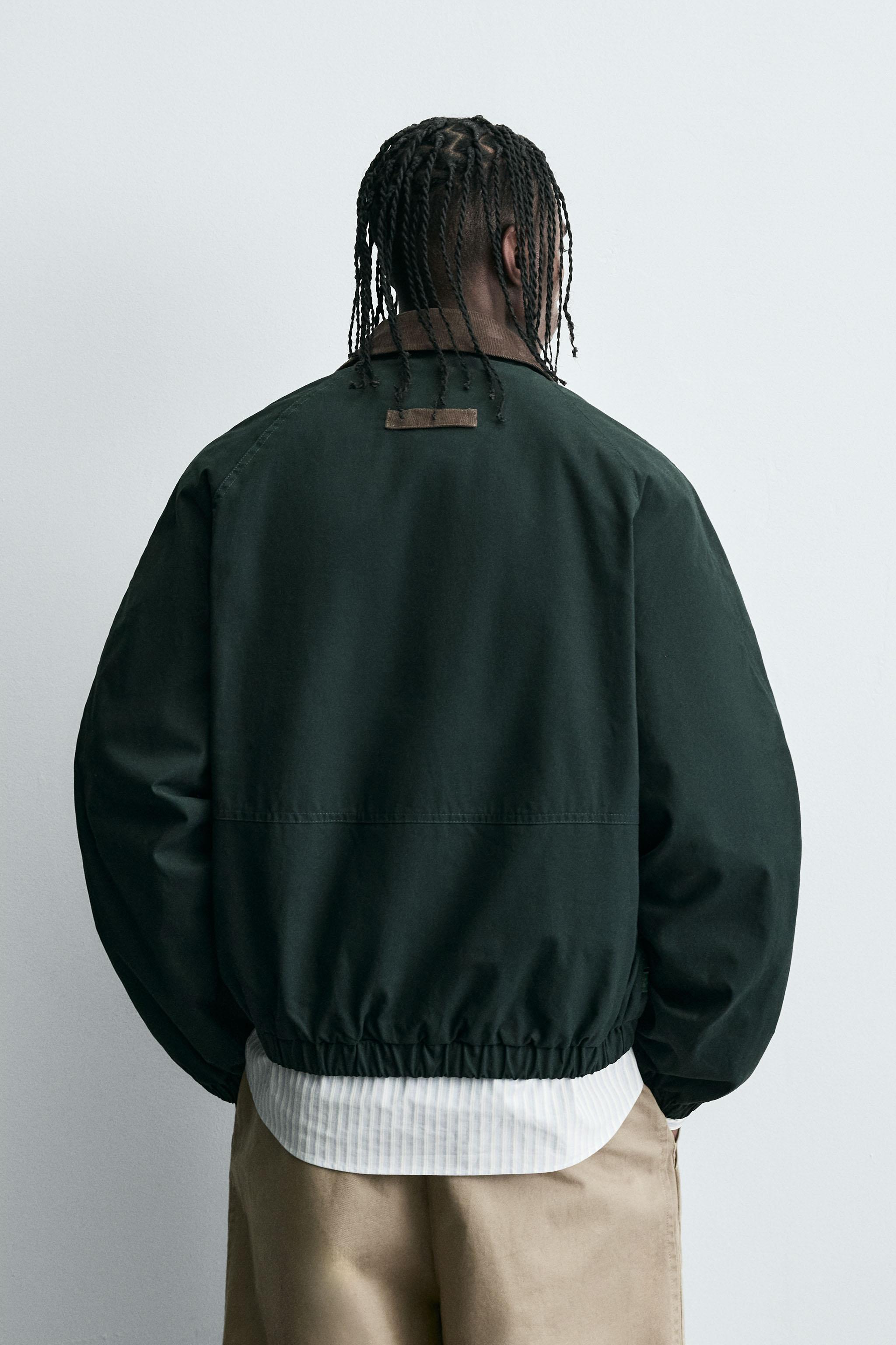 EMBROIDERED CONTRAST COLLAR JACKET