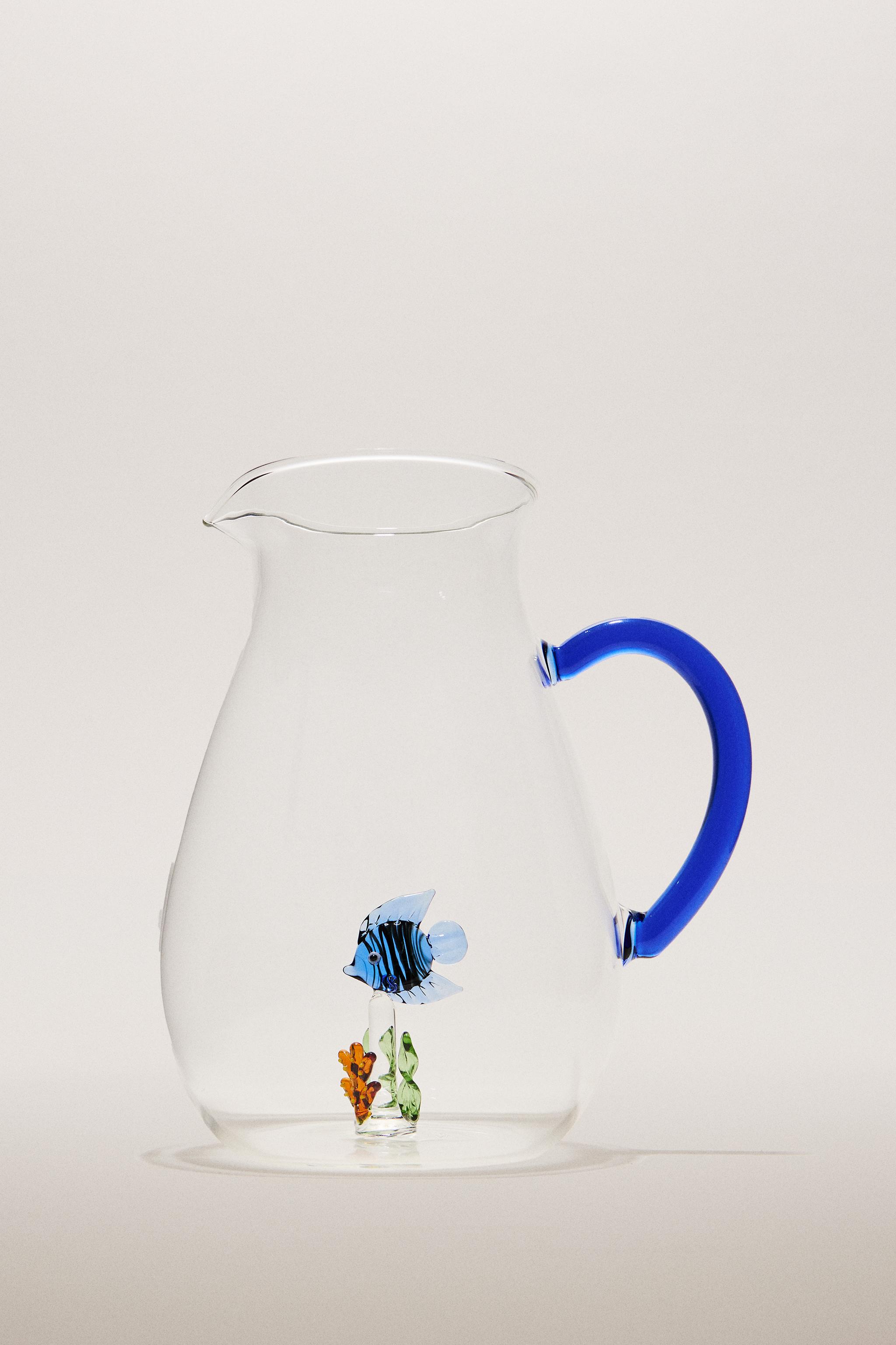 BOROSILICATE GLASS FISH PITCHER