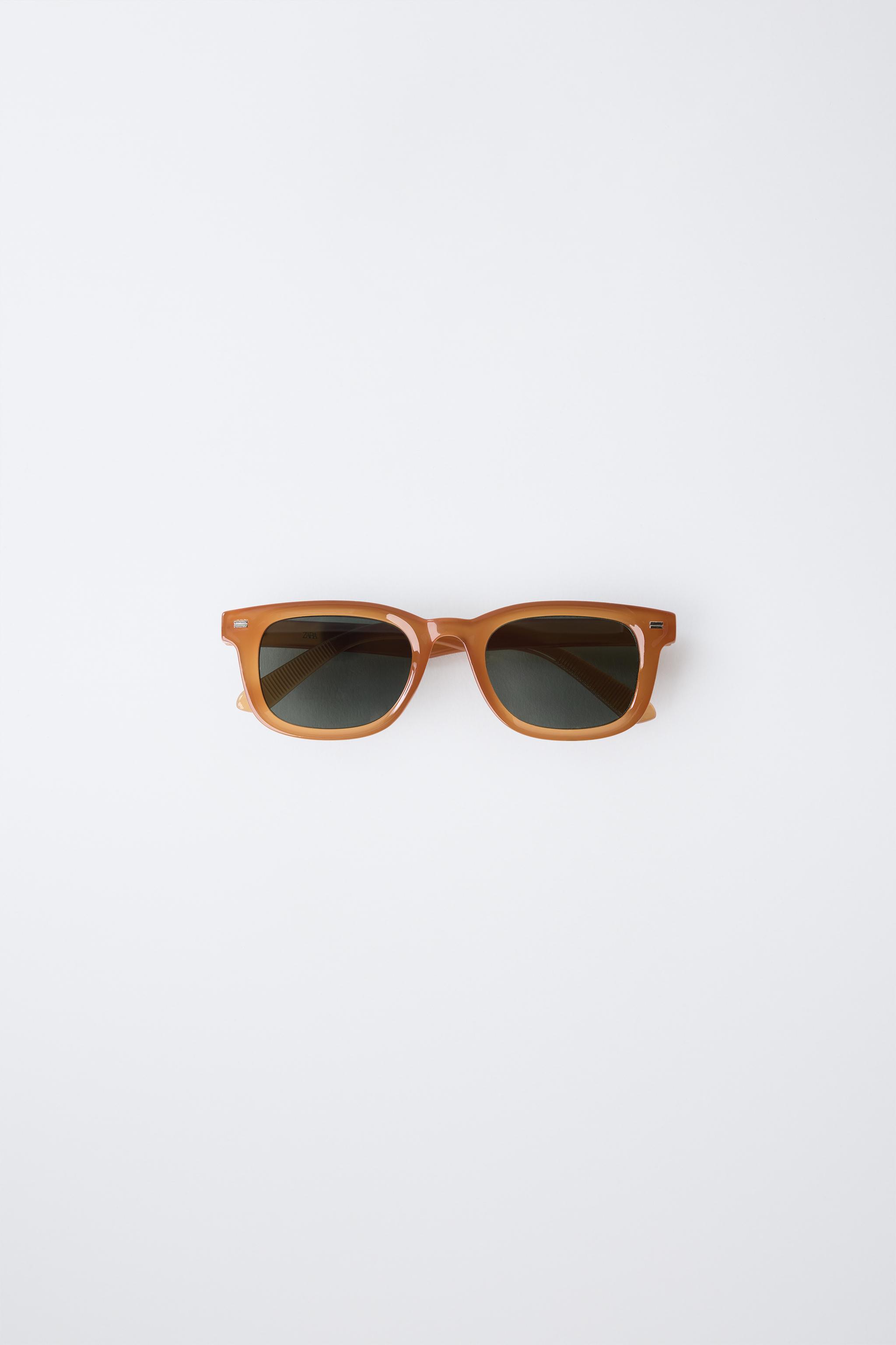 SQUARE TRANSLUCENT FRAME SUNGLASSES