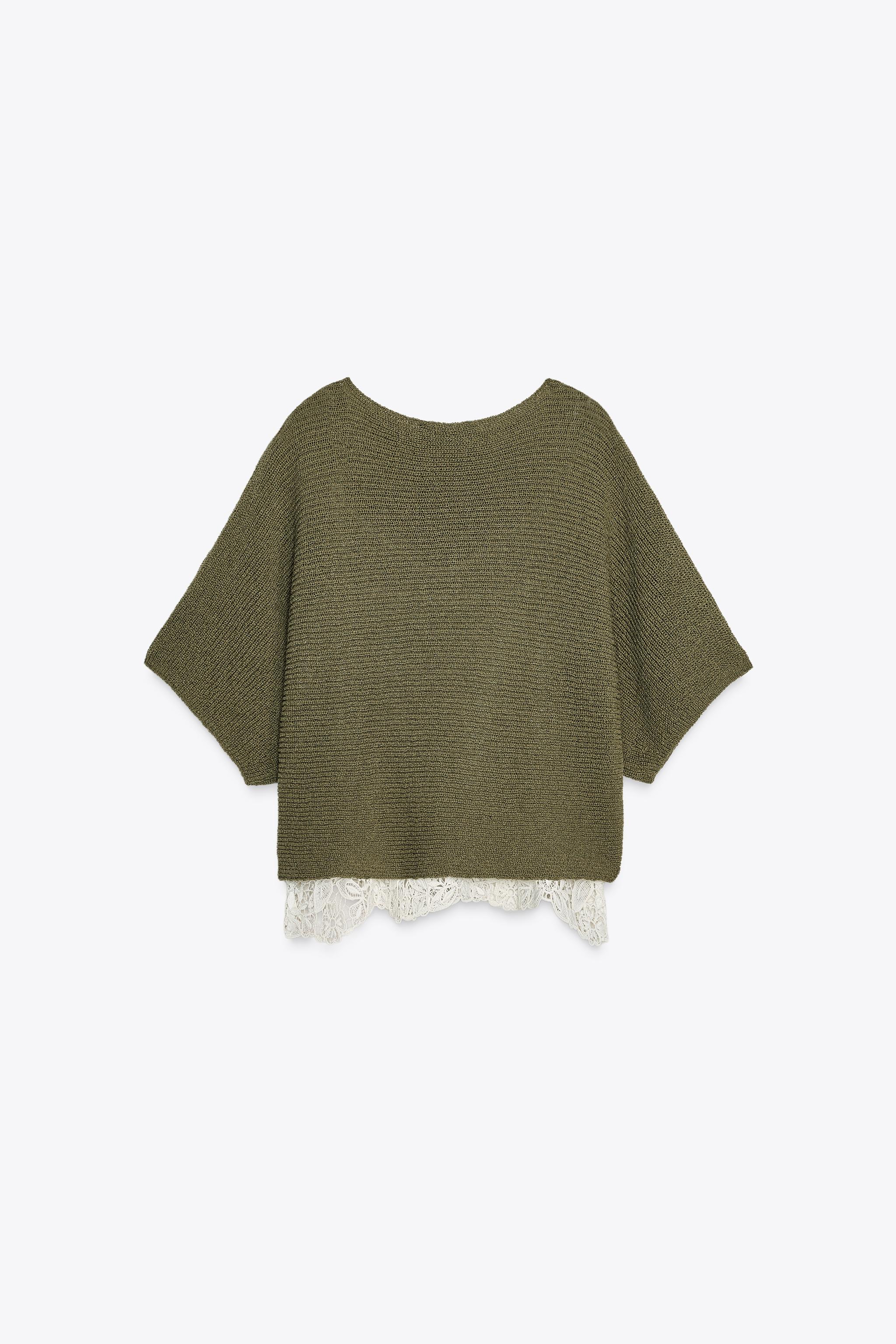 COMBINATION KNIT SWEATER