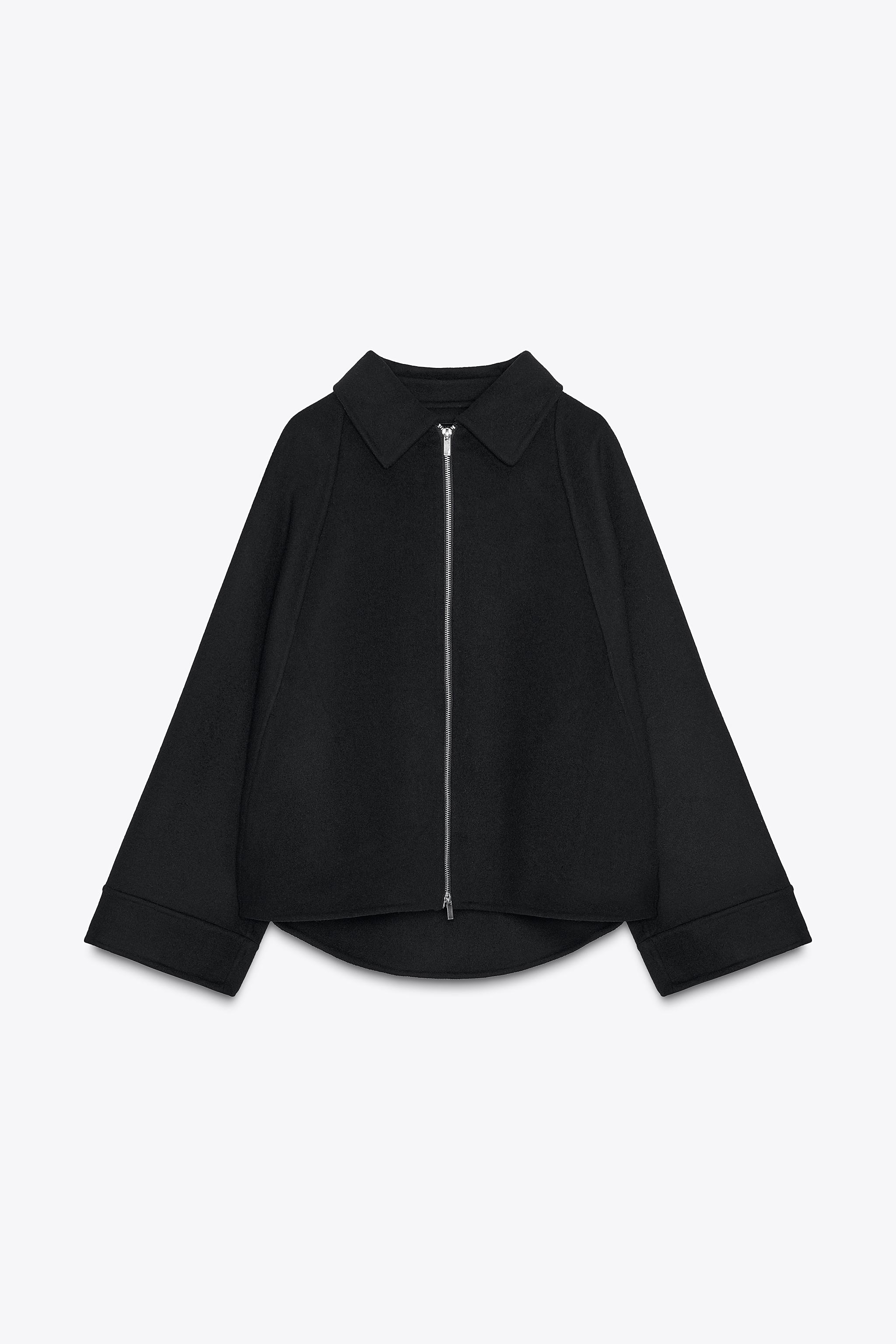 WOOL BLEND ZIP JACKET ZW COLLECTION