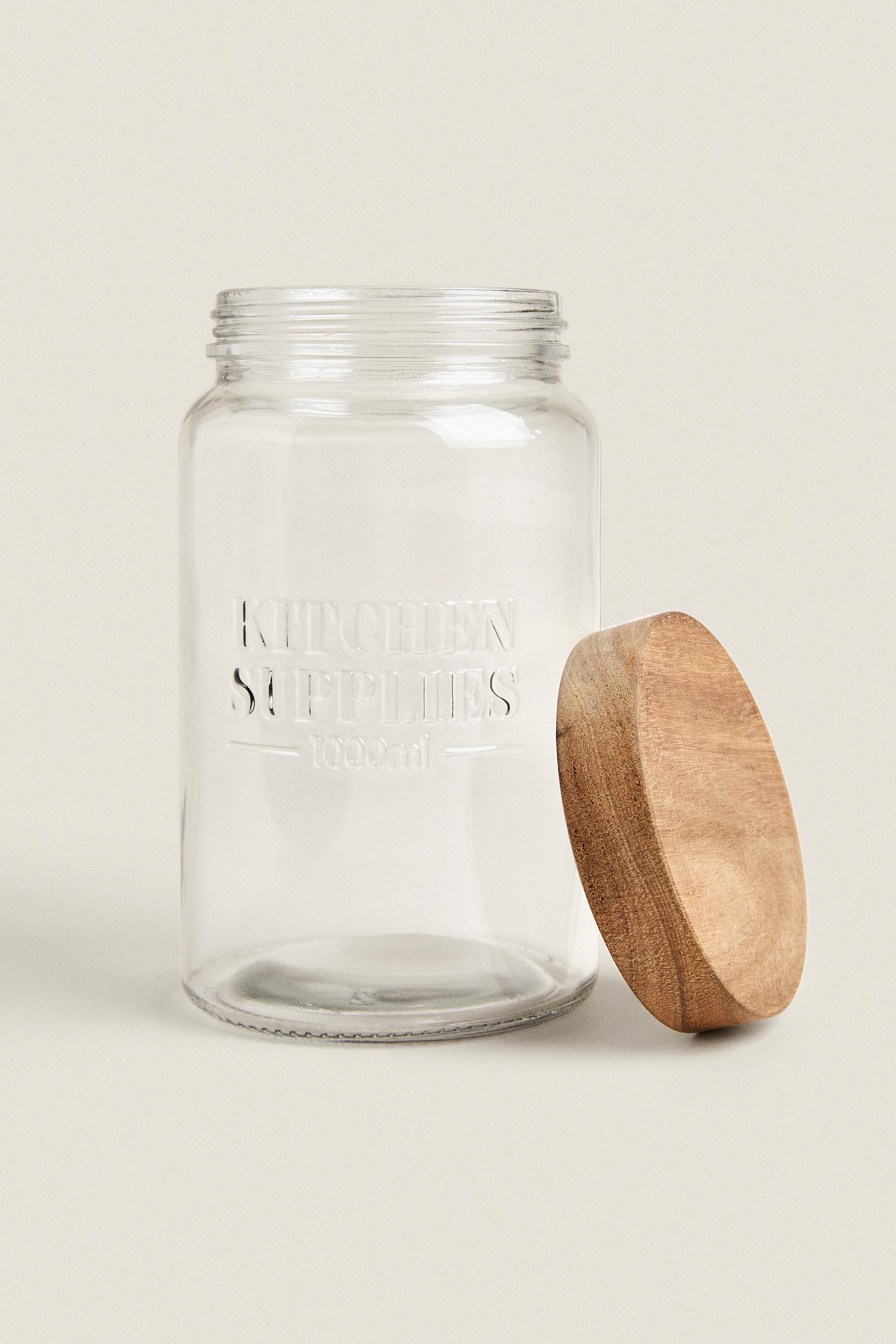 GLASS SCREW-ON STORAGE JAR