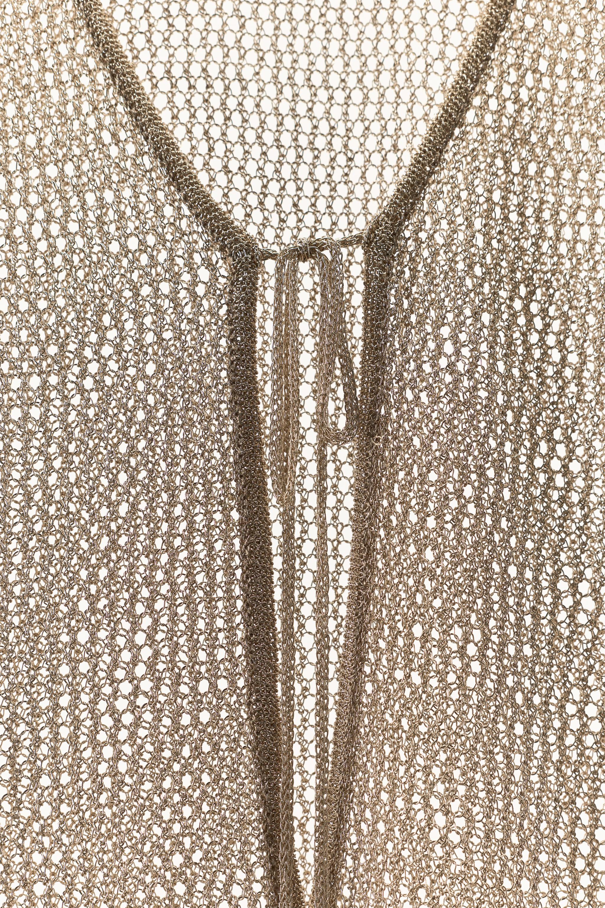 METALLIC THREAD MESH JACKET
