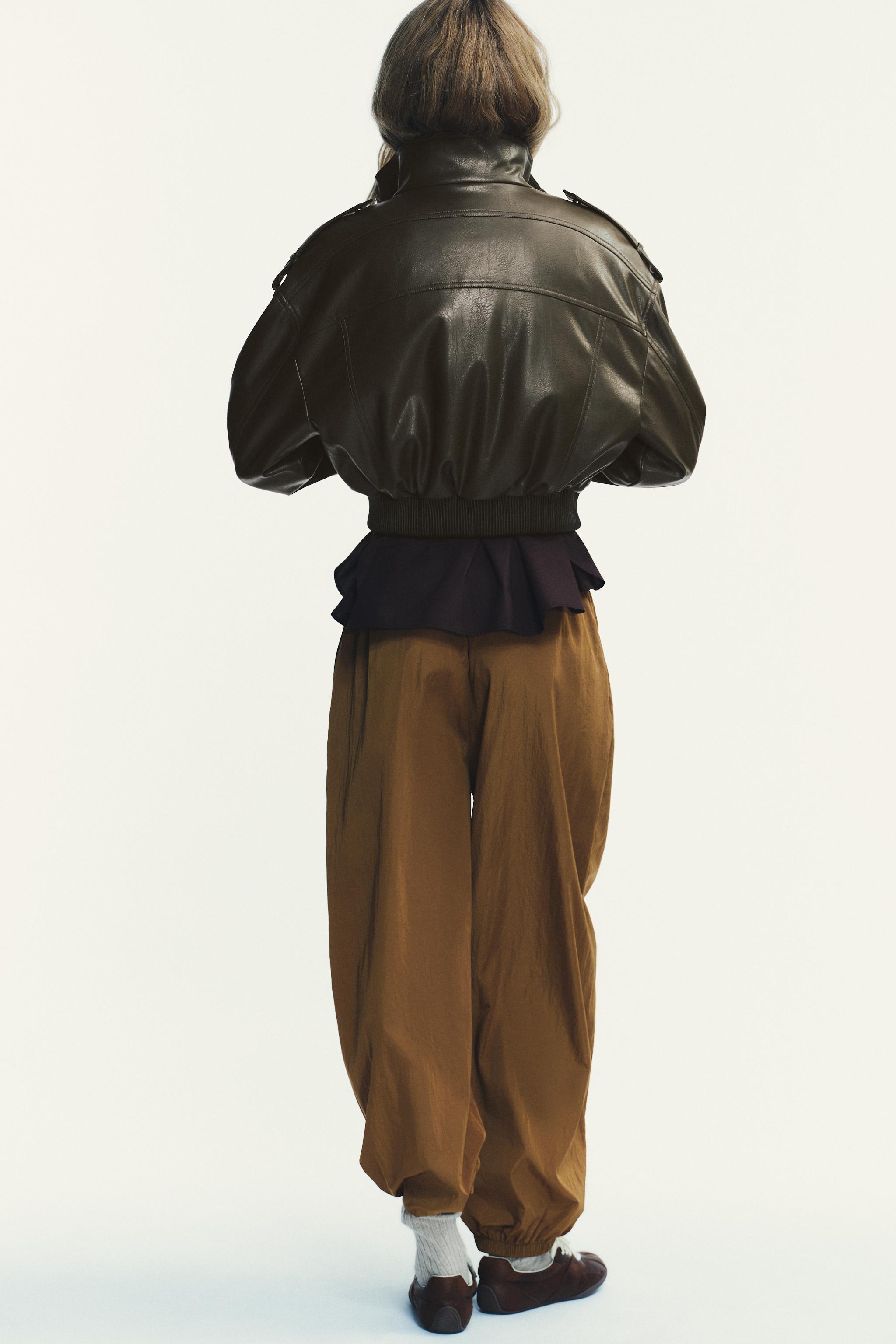 NYLON BLOOMER PANTS WITH ELASTIC CUFFS