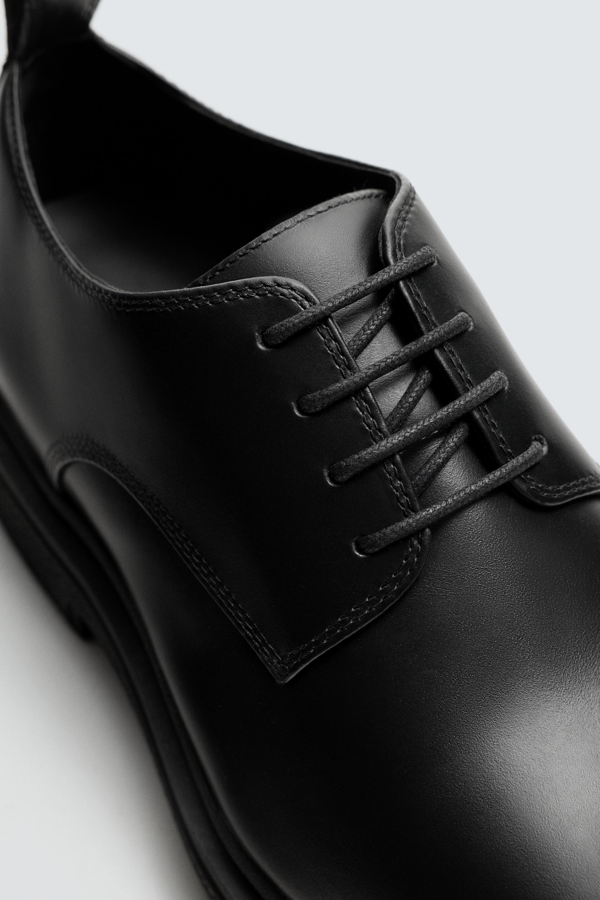 THICK SOLE LEATHER SHOES