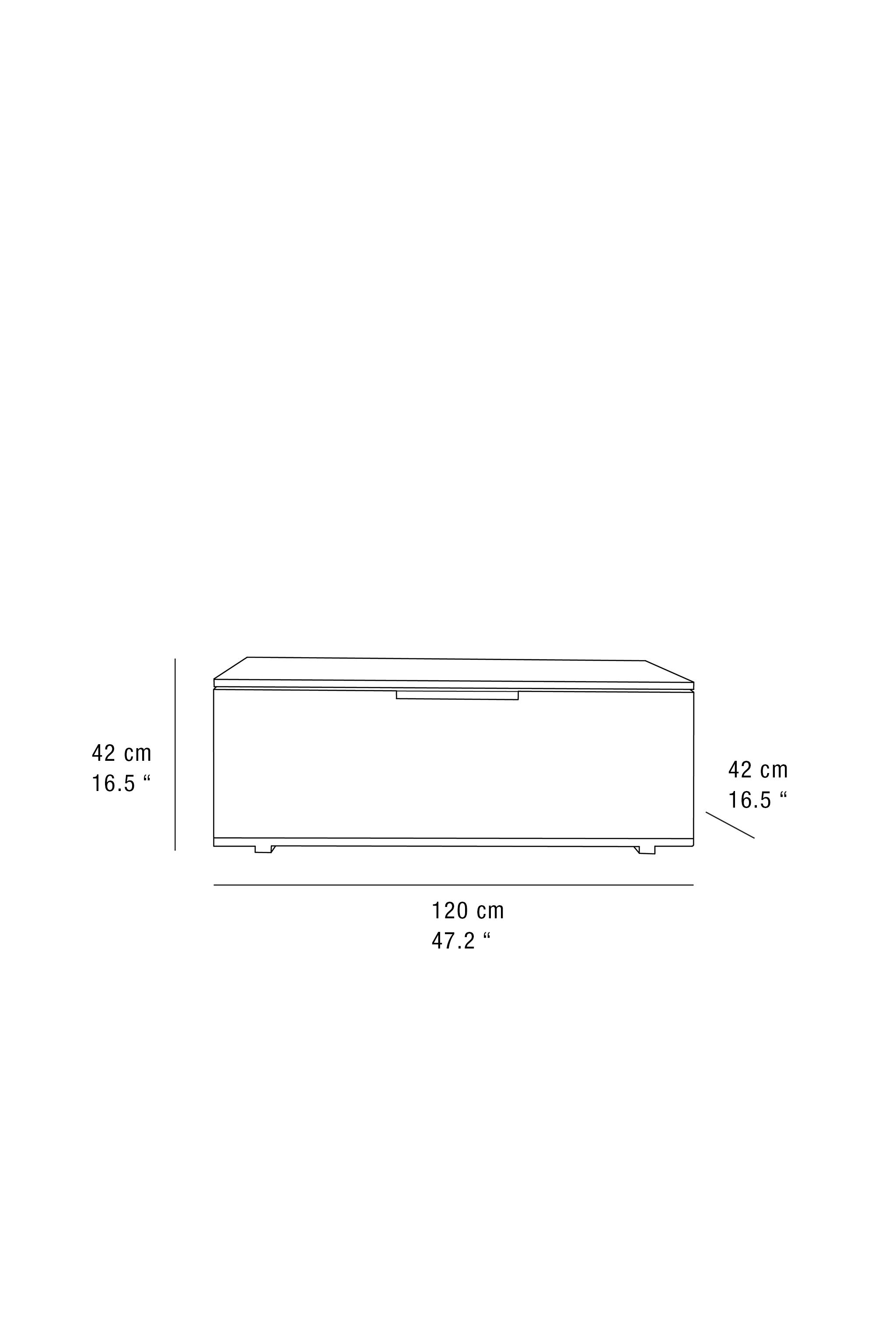 ELM WOOD BENCH WITH STORAGE