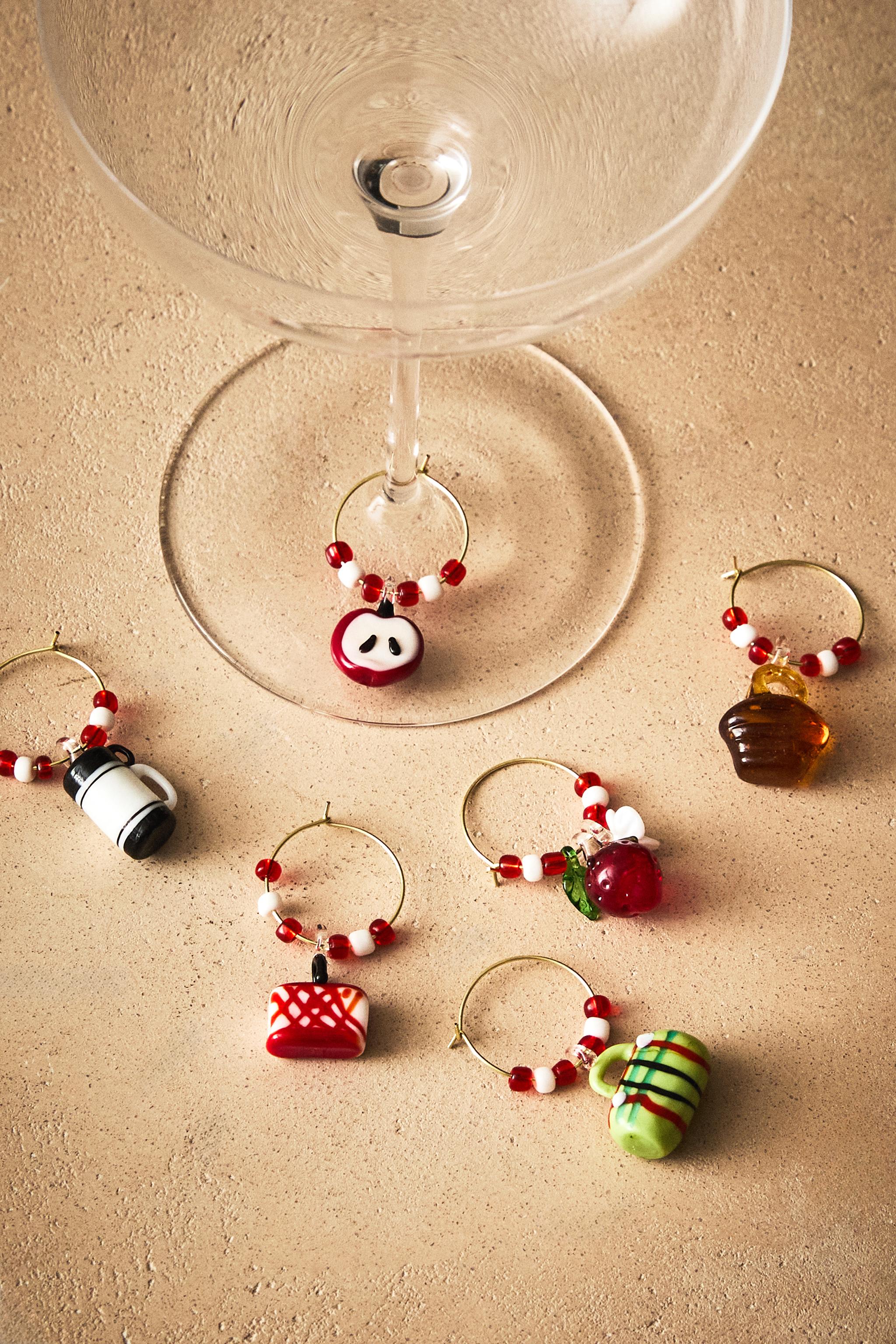 SET OF PICNIC GLASS CHARMS (SET OF 6)