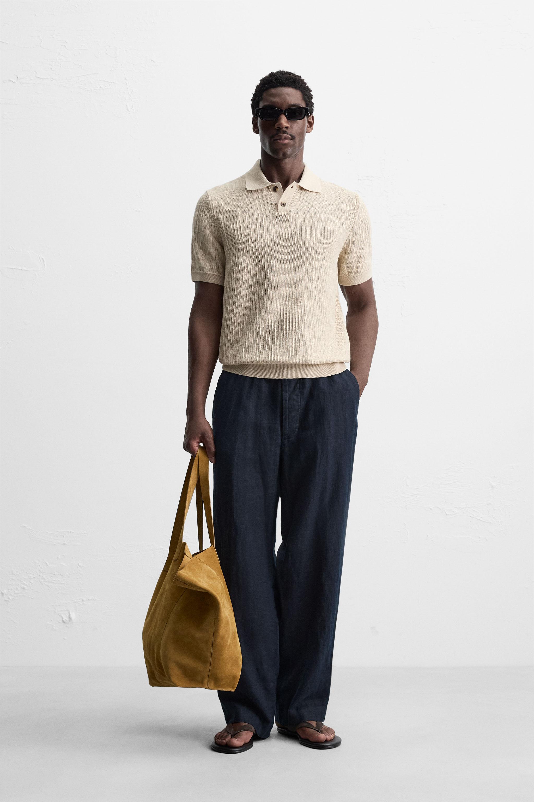 TEXTURED KNIT POLO SHIRT