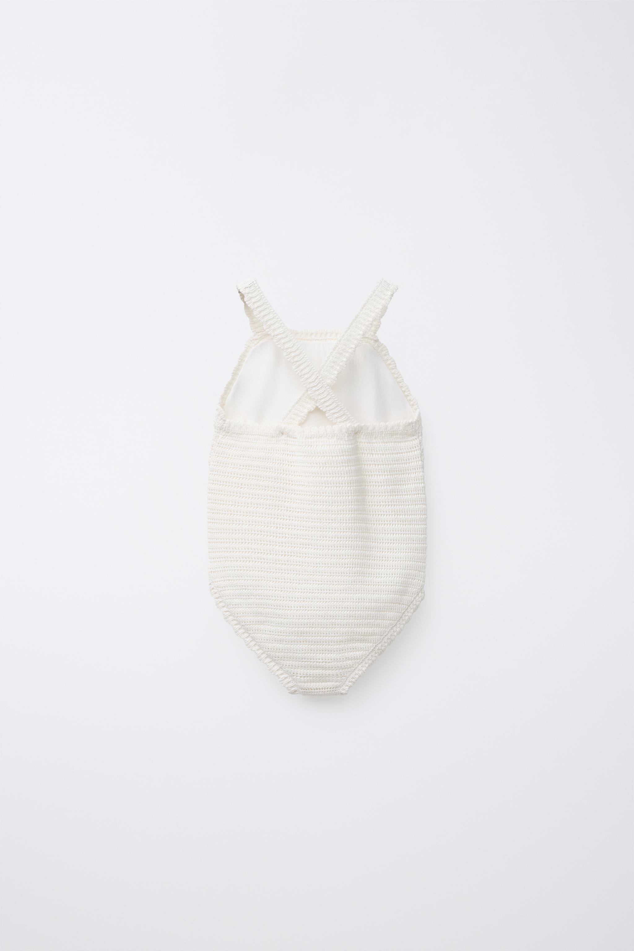 3-6 YEARS/ CROCHET FLOWER SWIMSUIT