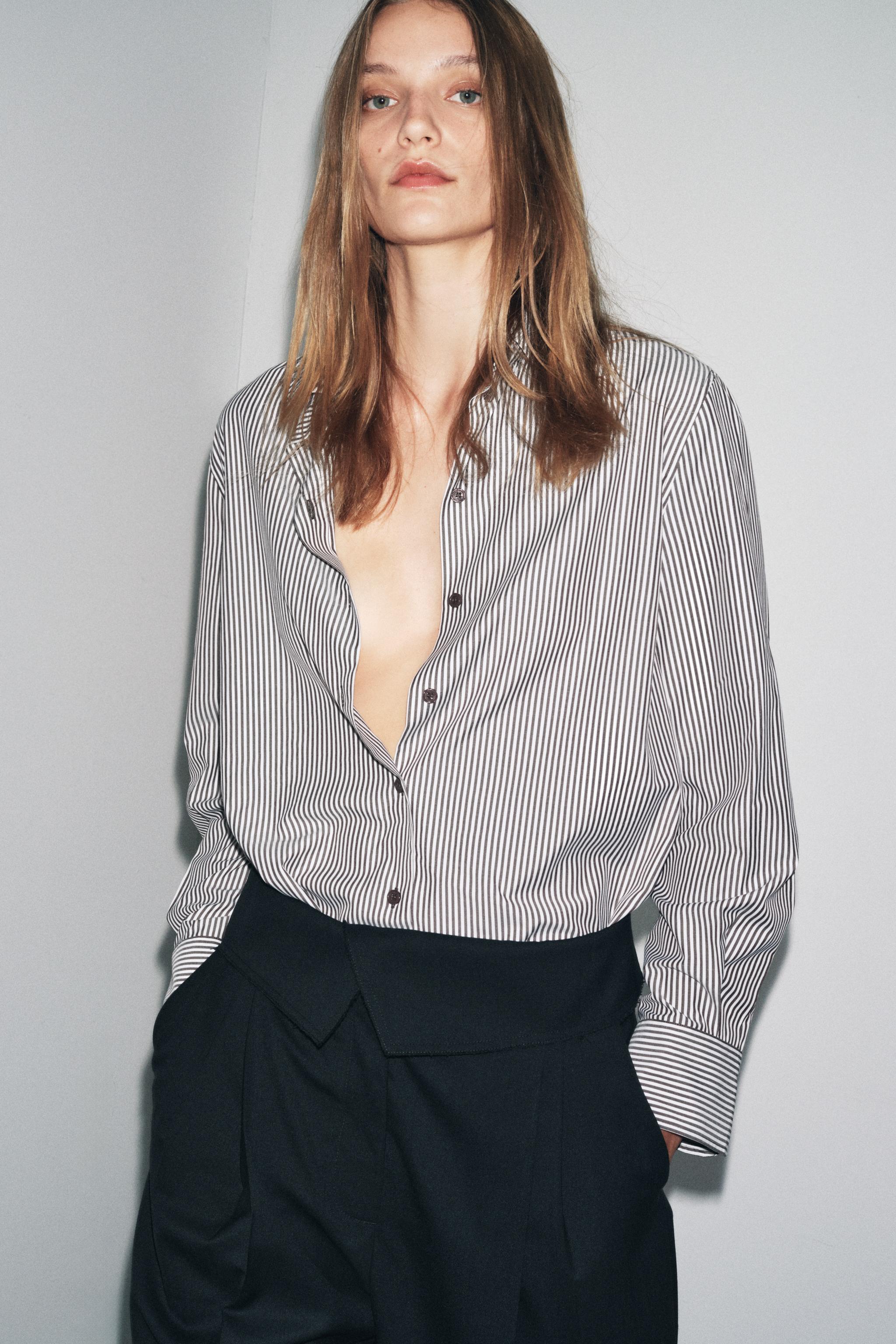 FLOWY STRIPED SHIRT ZW COLLECTION