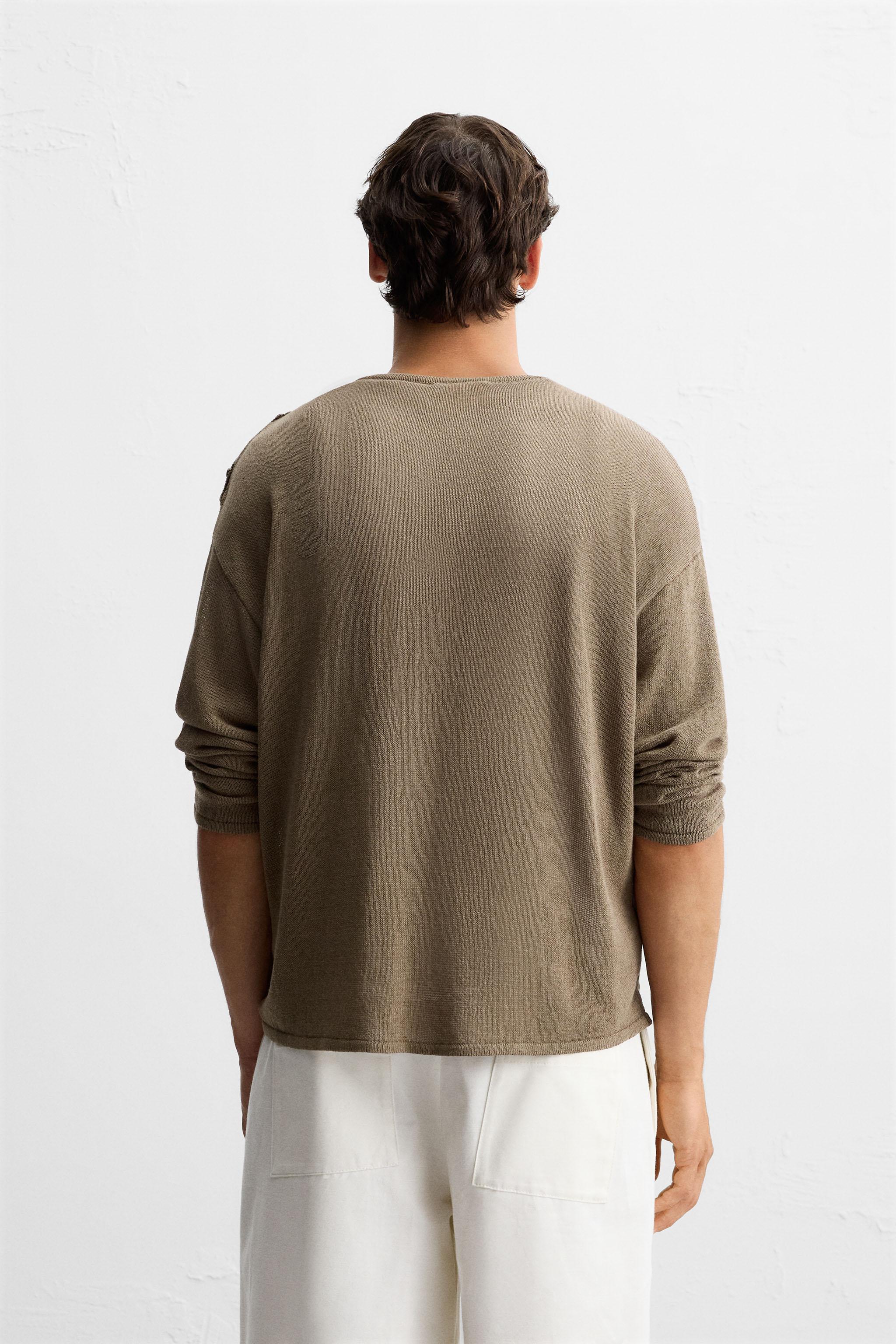 BUTTON KNIT T-SHIRT