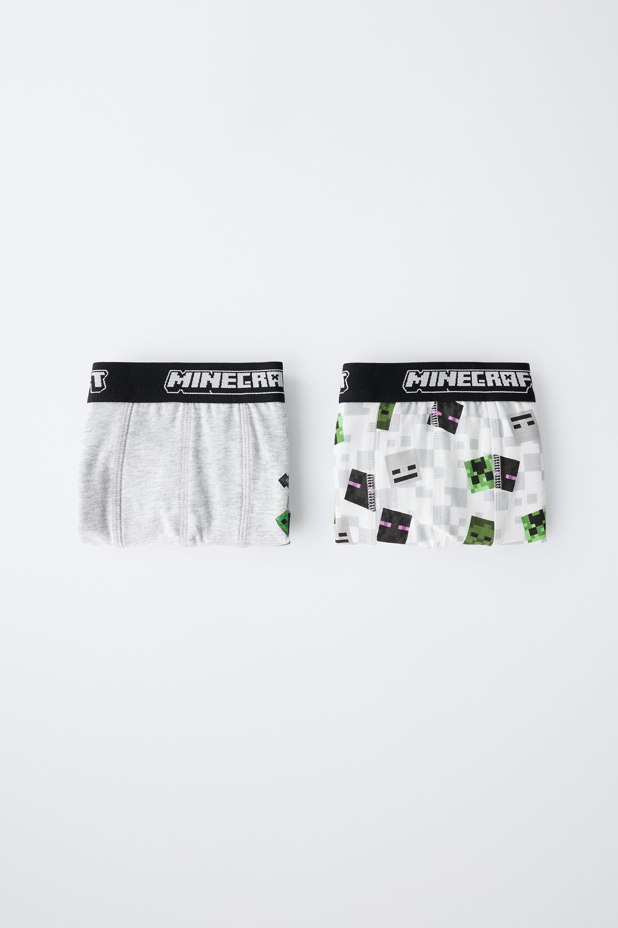 AGES 6-14/ TWO-PACK OF MINECRAFT © MOJANG AB. ™ BOXERS