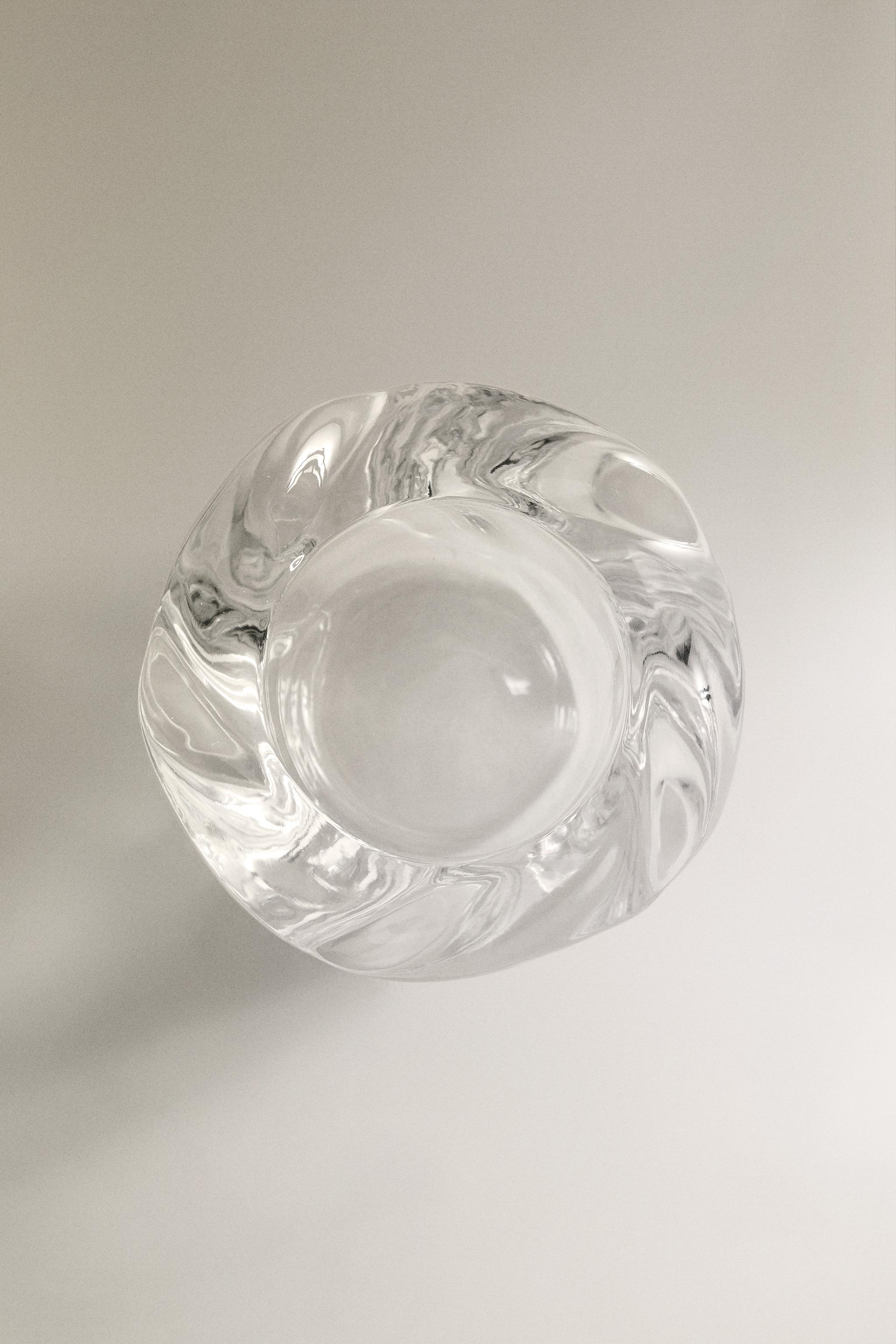 THICK GLASS TEALIGHT HOLDER