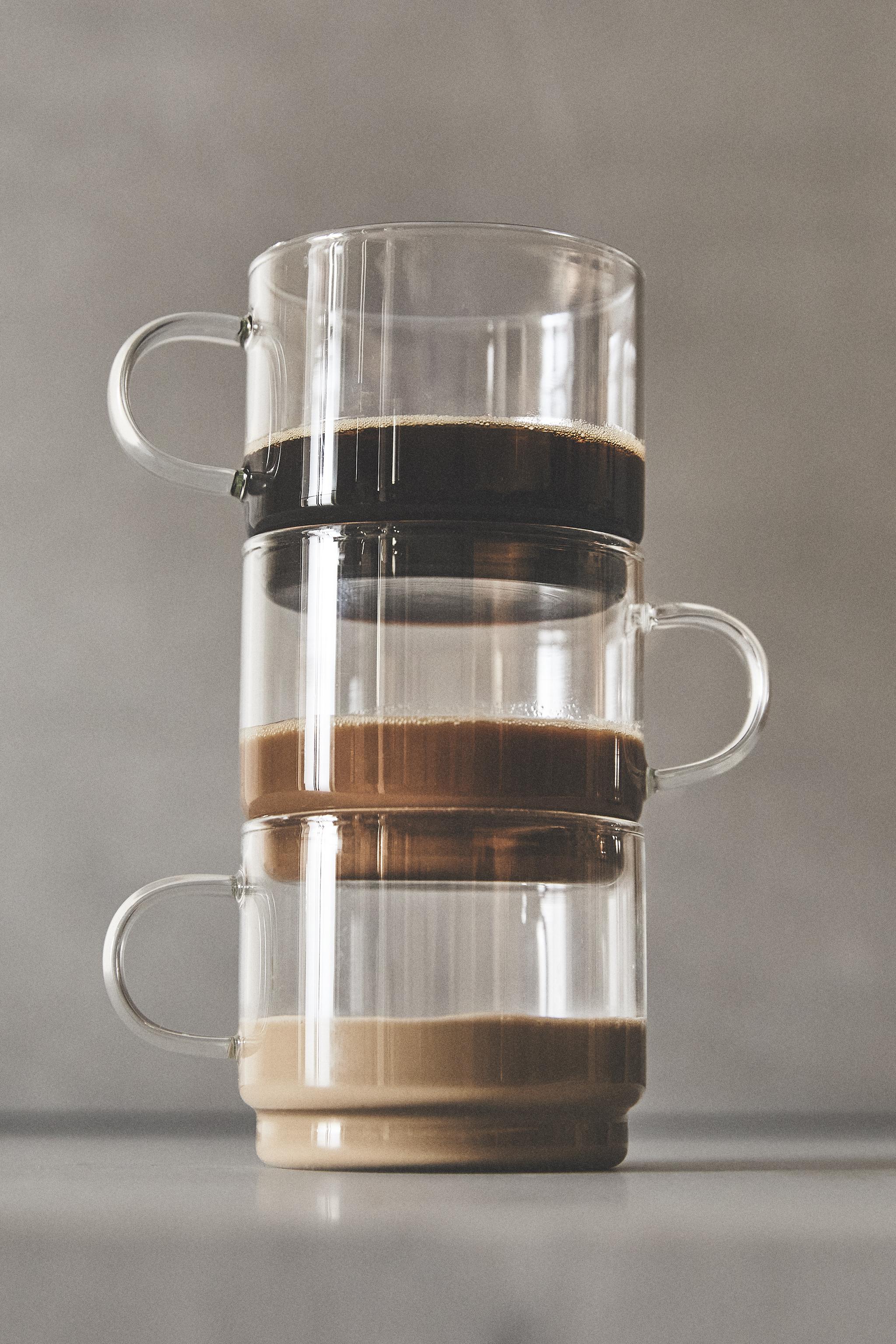 BOROSILICATE GLASS CUP TOWER (SET OF 4)