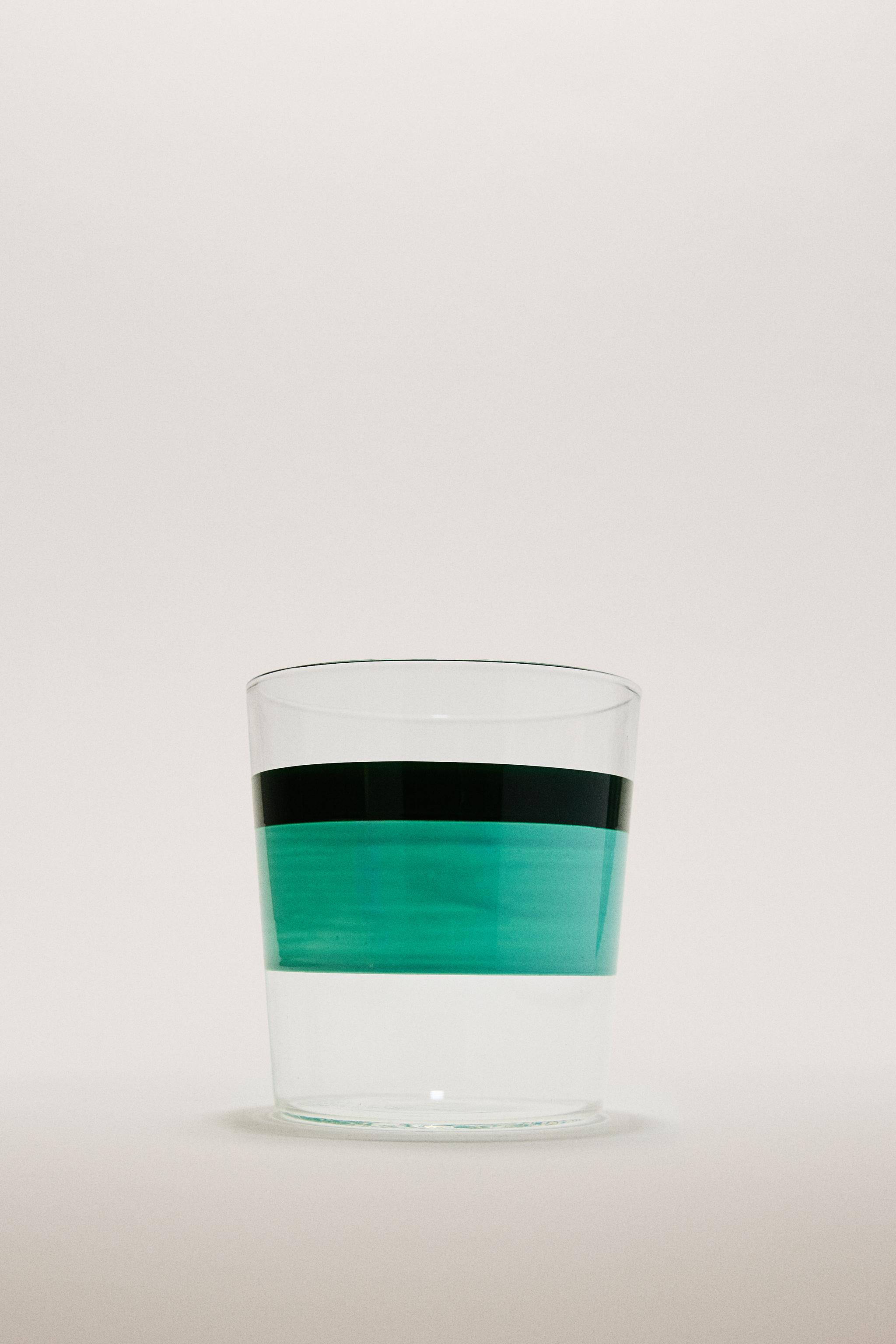 BOROSILICATE GLASS TUMBLER WITH STRIPES X COLLAGERIE