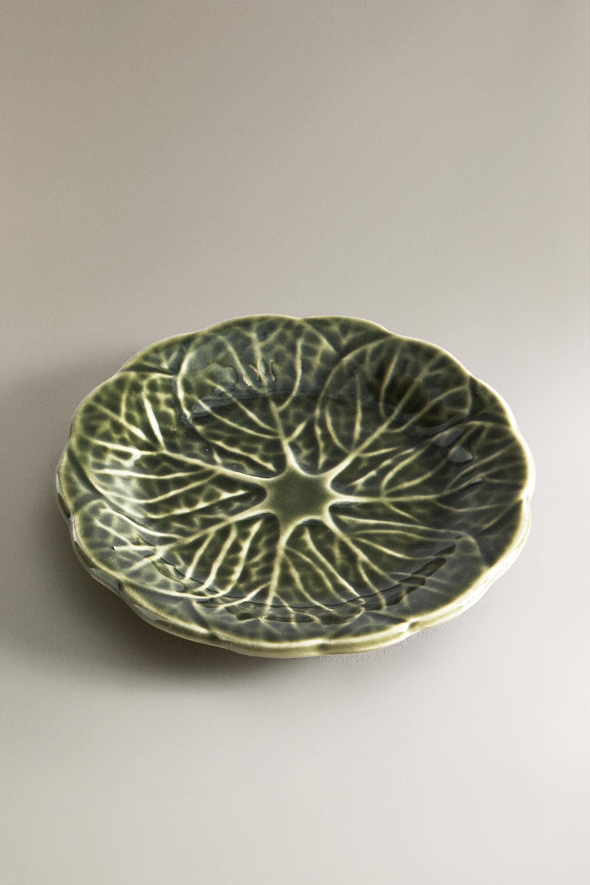 STONEWARE CABBAGE  SIDE PLATE
