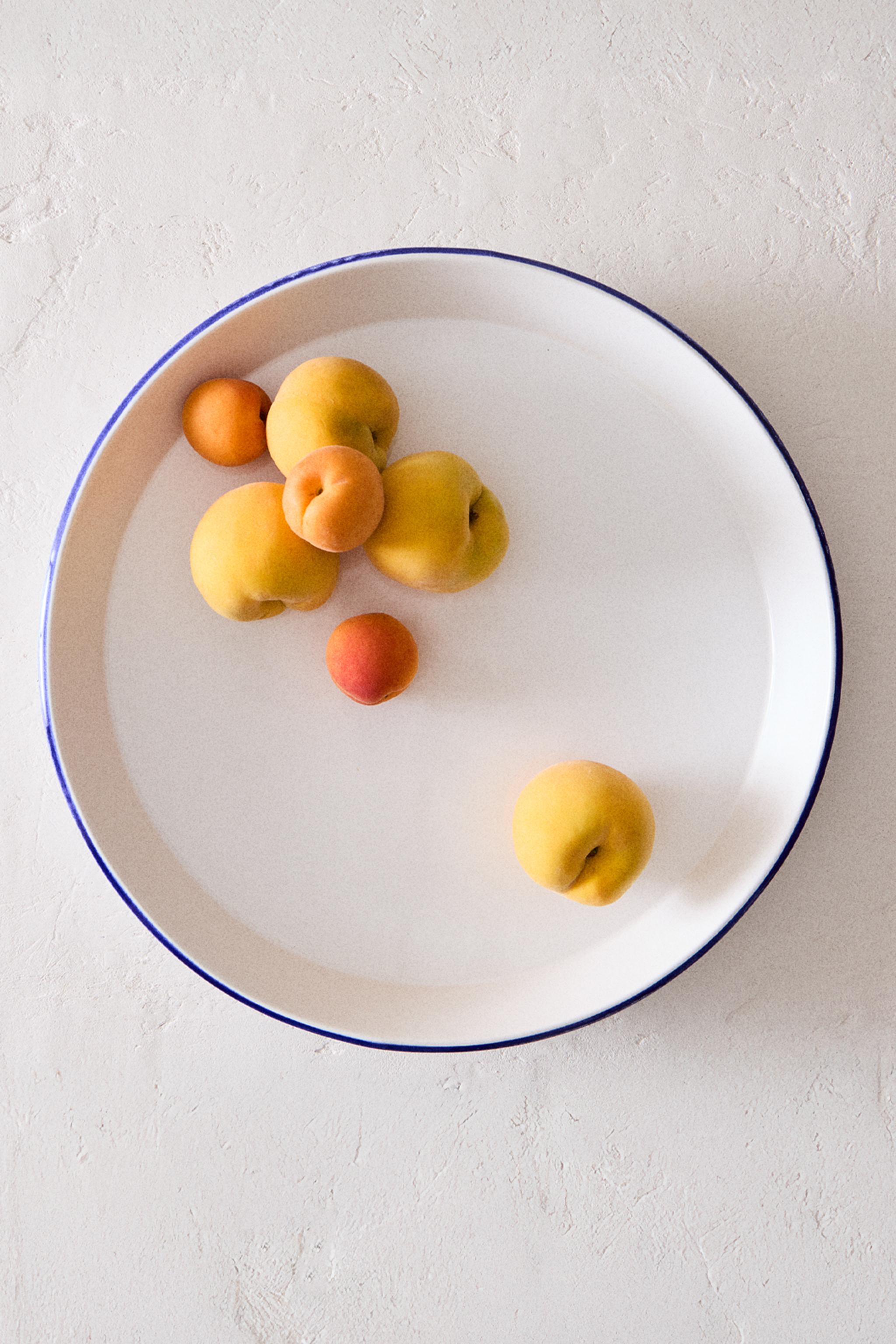 EARTHENWARE SALAD BOWL WITH CONTRAST RIM
