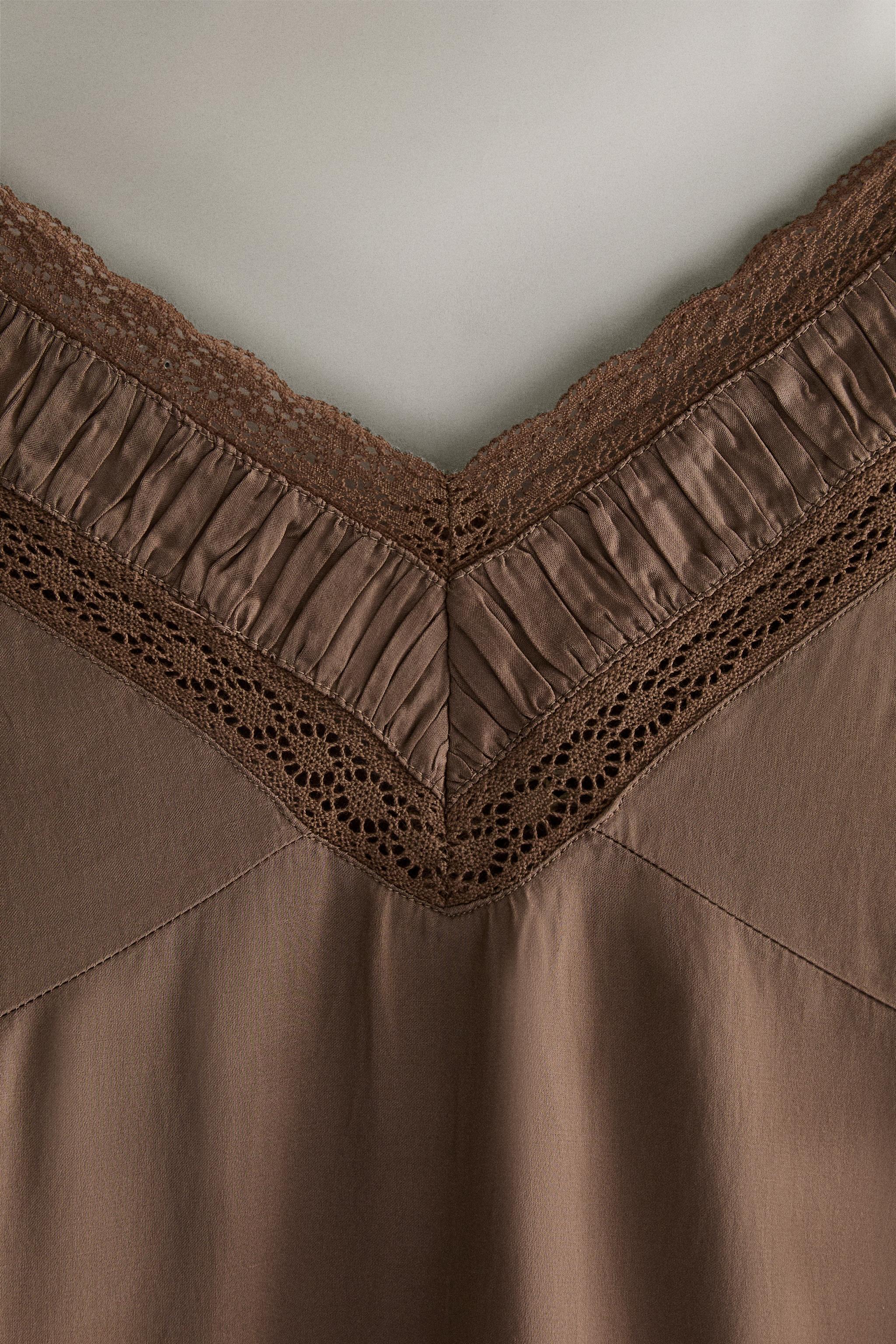 GATHERED SATEEN NIGHTGOWN