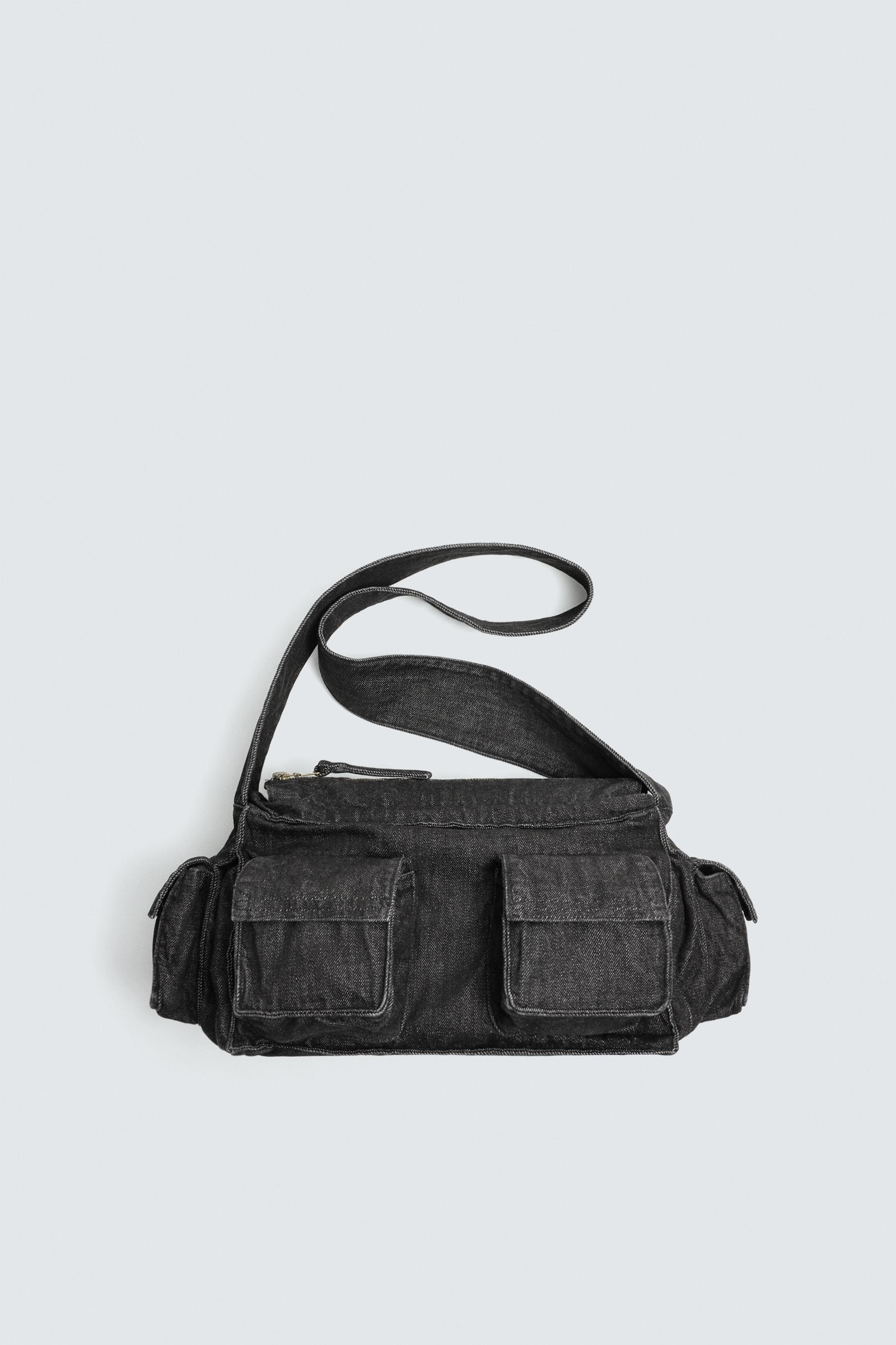 MULTI-POCKET DENIM CROSSBODY BAG