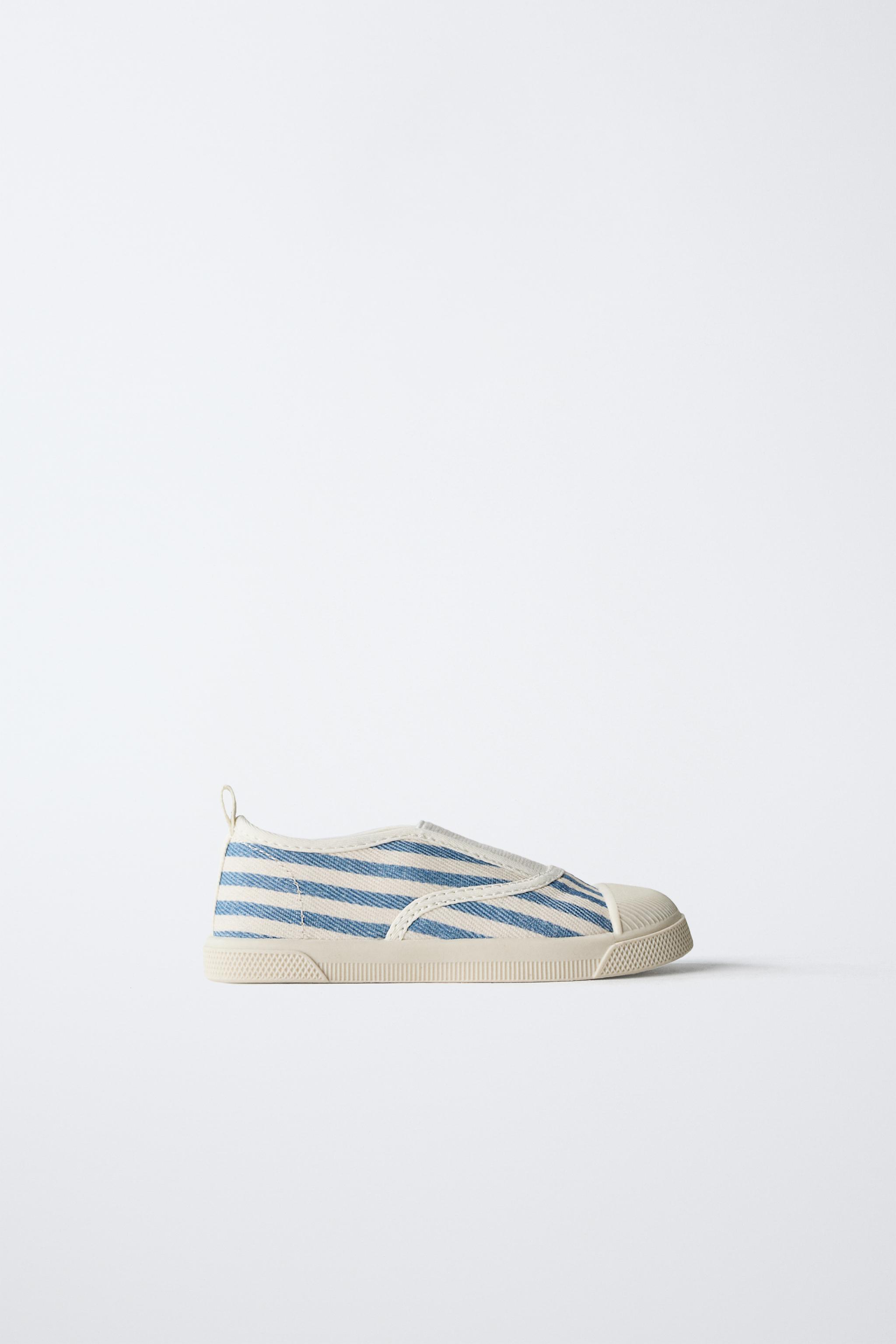 STRIPED COTTON SNEAKERS