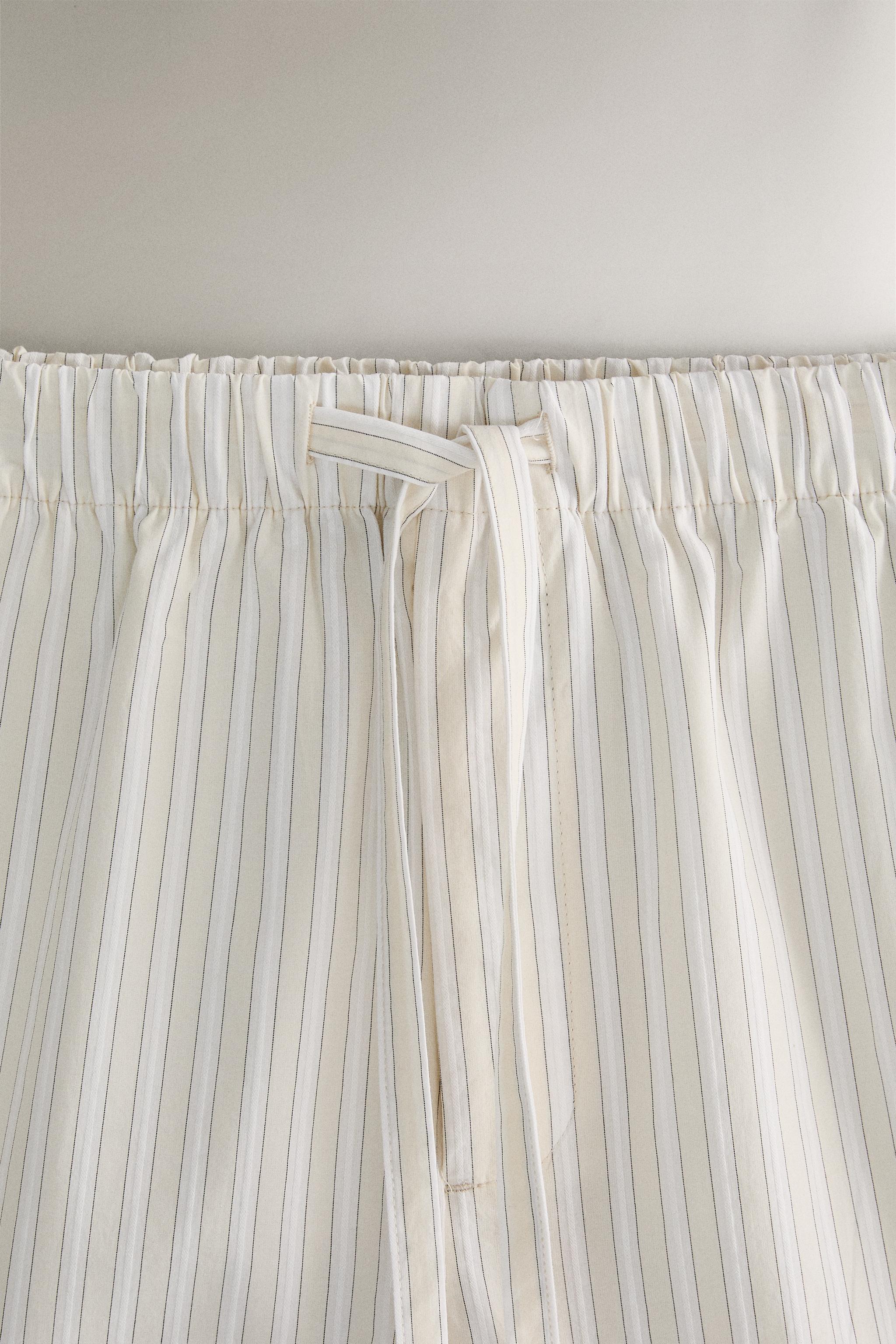 STRIPED COTTON SHORTS