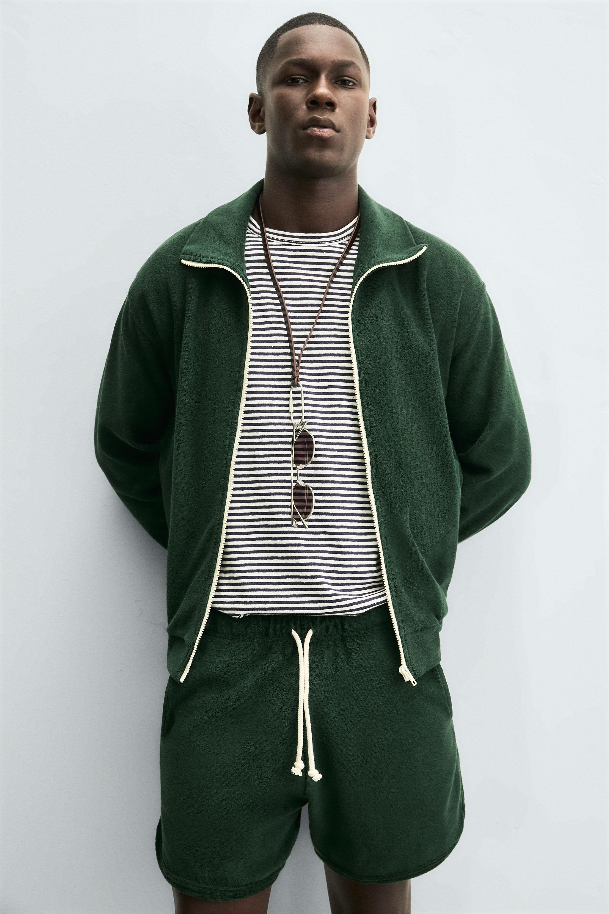 TOWEL ZIP-UP SWEATSHIRT