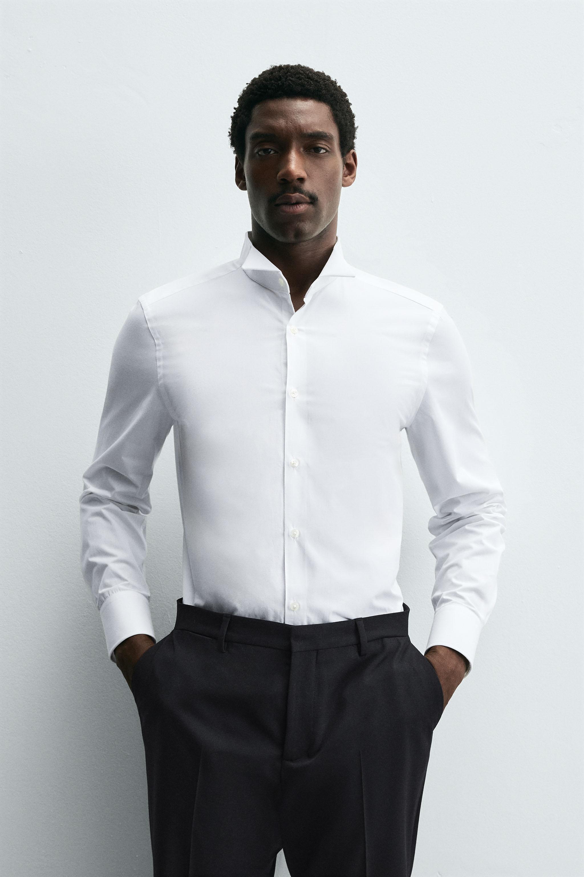 TUXEDO COLLAR SHIRT