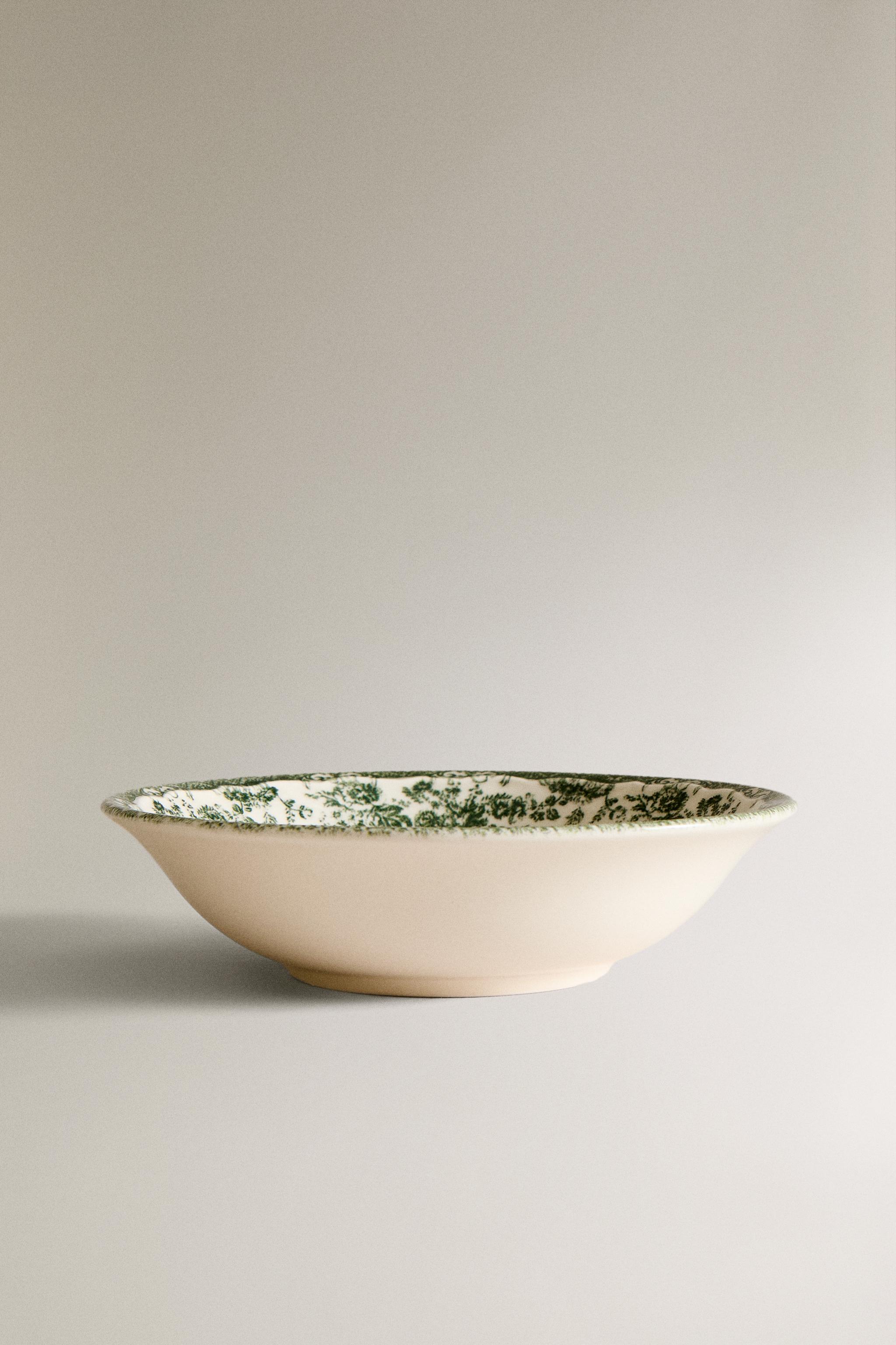 FLORAL EARTHENWARE BOWL