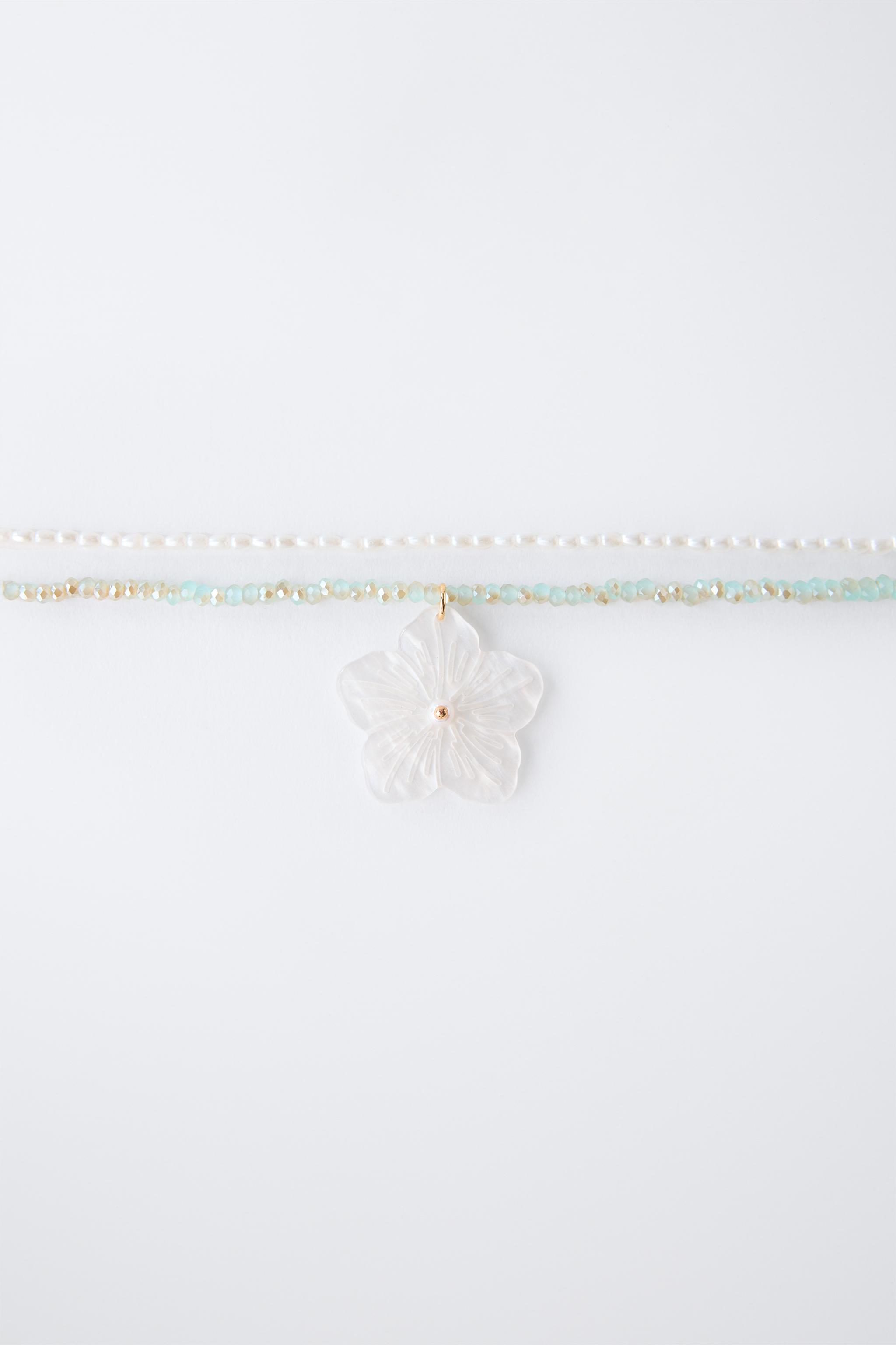 FLOWER BEAD NECKLACE