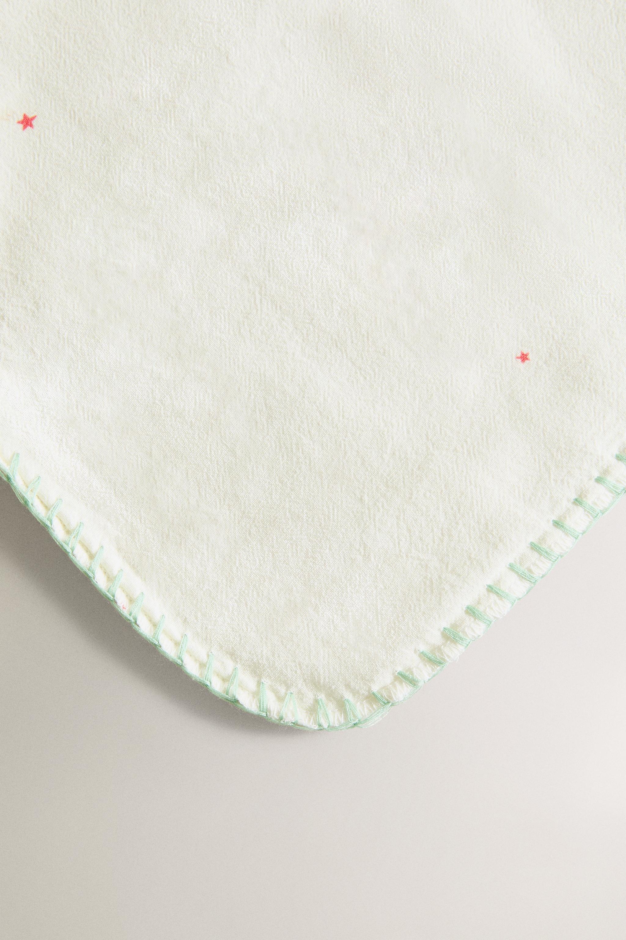 CHILDREN'S COTTON BLANKET WITH SPACE APPLIQUÉ