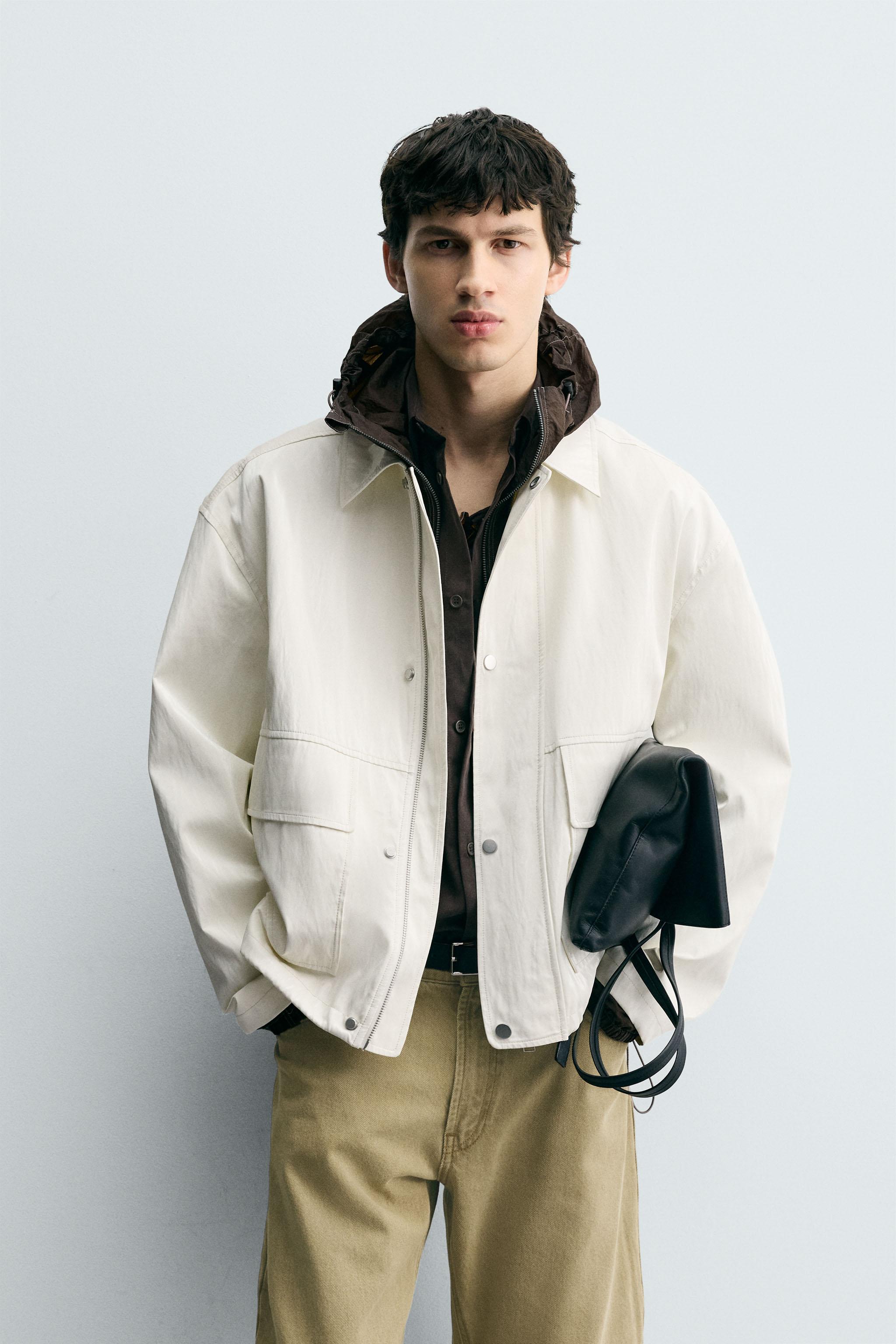 RELAXED FIT JACKET WITH SHINY FINISH