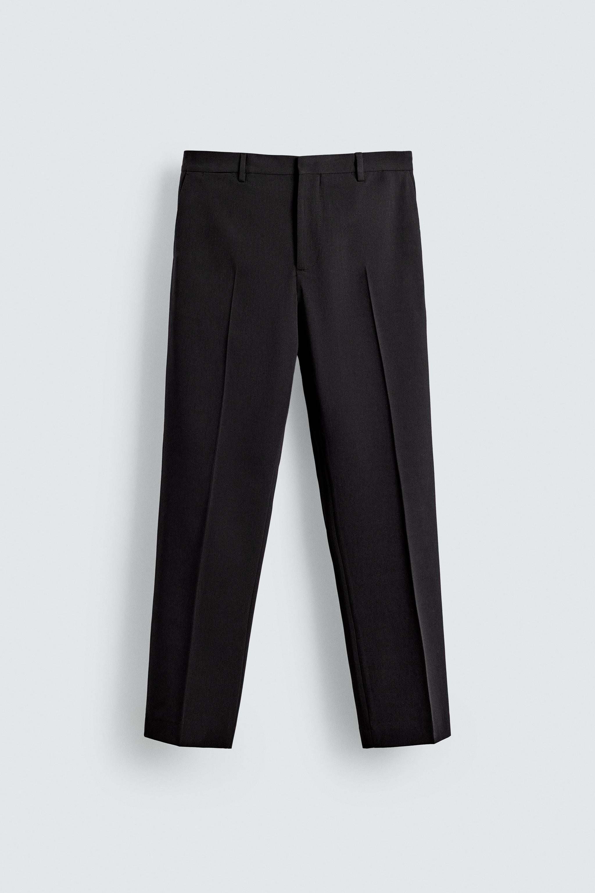 WOOL BLEND TUXEDO SUIT PANTS