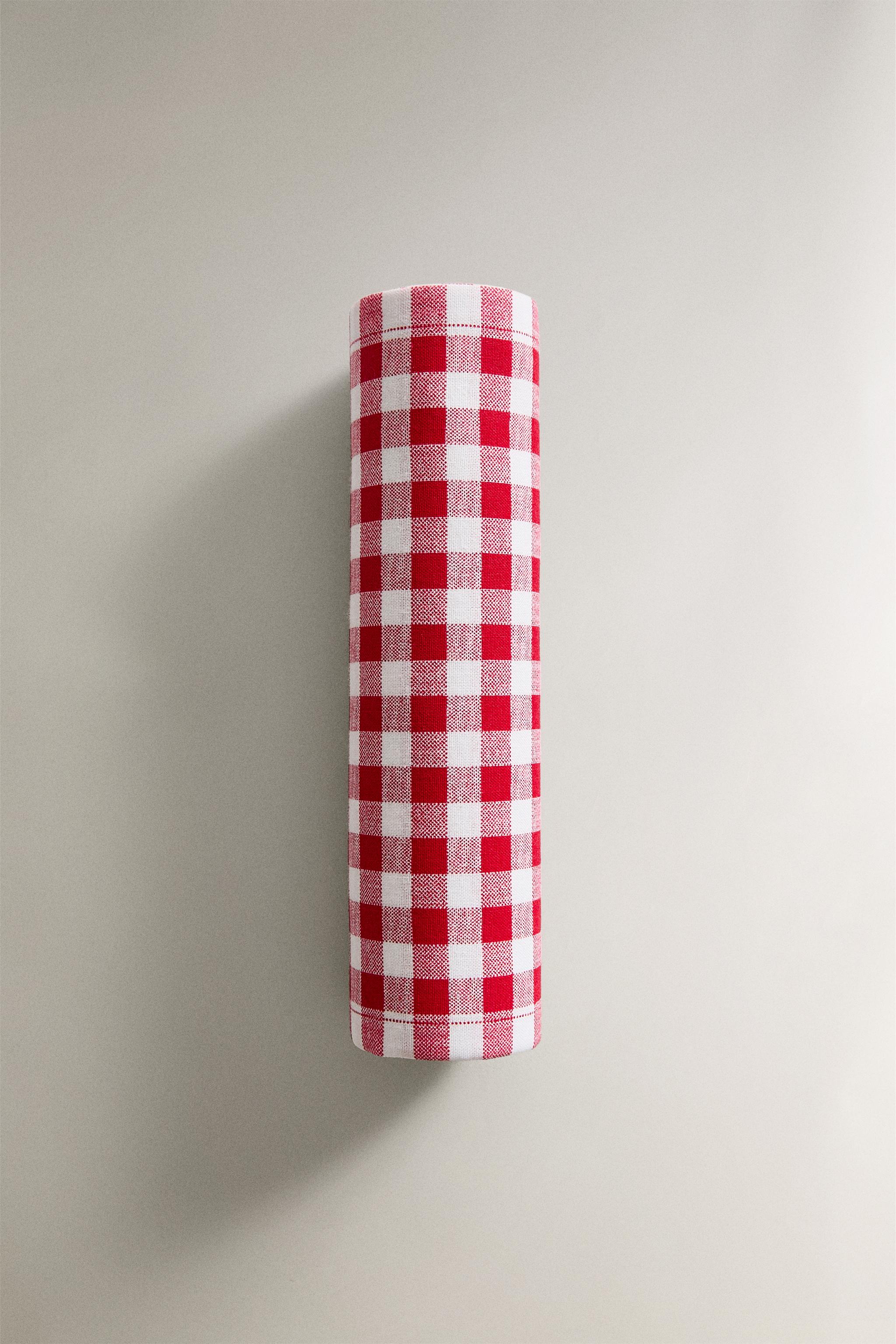 ROLL OF GINGHAM COTTON NAPKINS (SET OF 20)