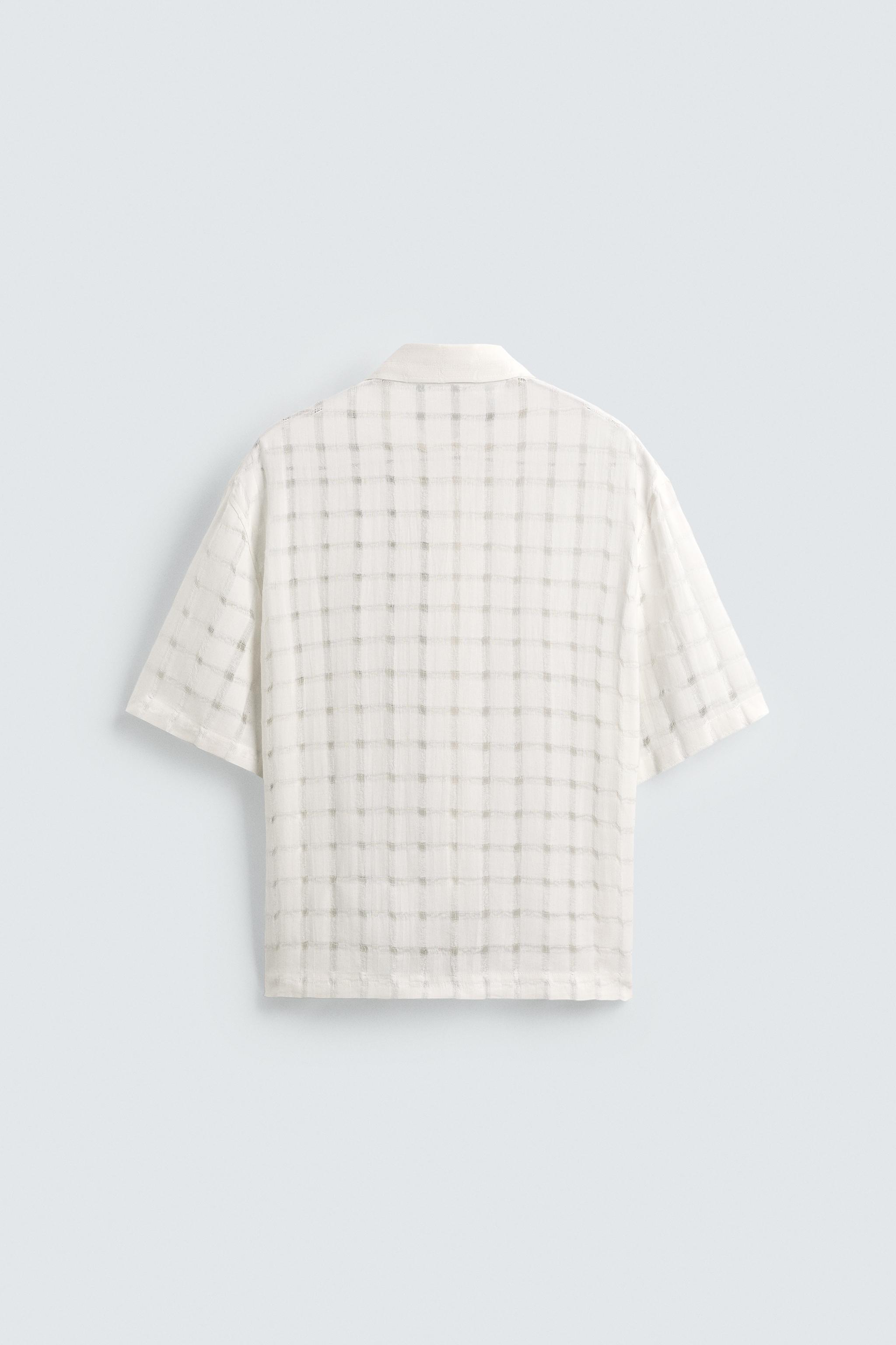 JACQUARD NEEDLE-OUT SHIRT