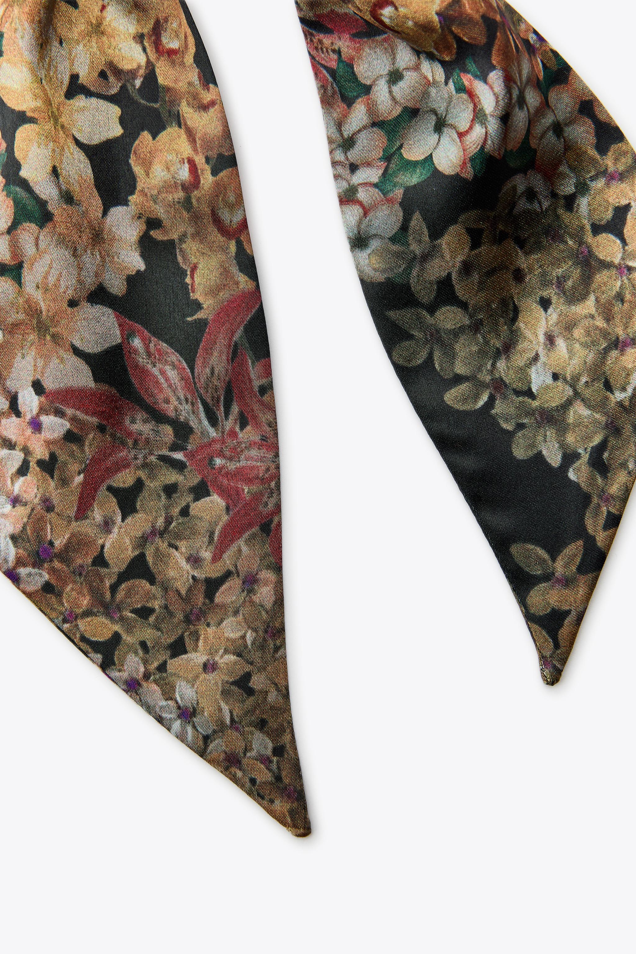 FLORAL FOULARD SCARF
