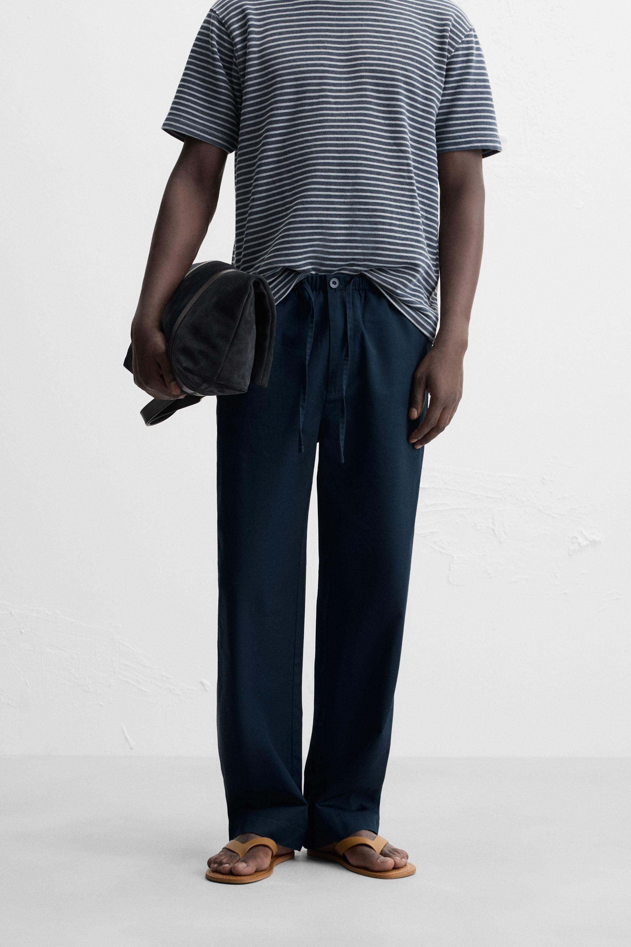 RELAXED STRAIGHT FIT PANTS
