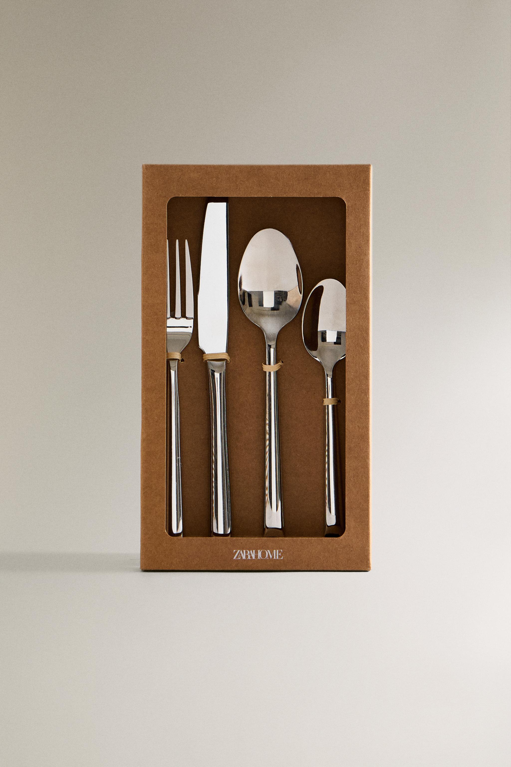4-PIECE FORGED STEEL FLATWARE SET